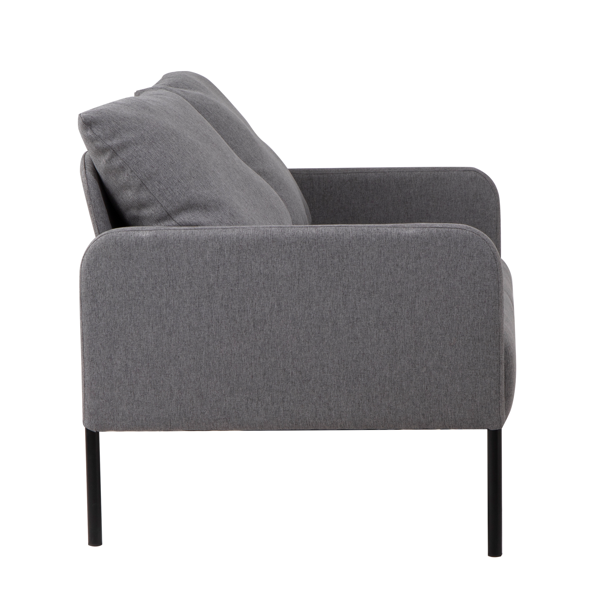 Canddidliike Fabric Loveseat Sofa, Modern Design Linen Sofa Couch with Metal Legs, Soft 2 Seater Sofa for Living Room, Bedroom, Reading Room and Office，Gray