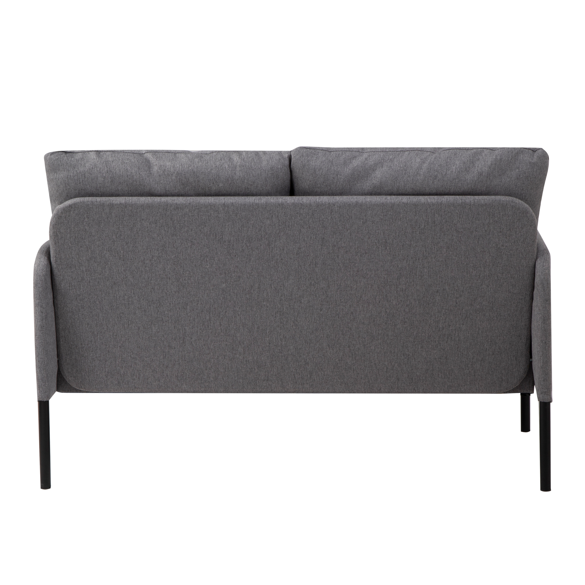 Canddidliike Fabric Loveseat Sofa, Modern Design Linen Sofa Couch with Metal Legs, Soft 2 Seater Sofa for Living Room, Bedroom, Reading Room and Office，Gray