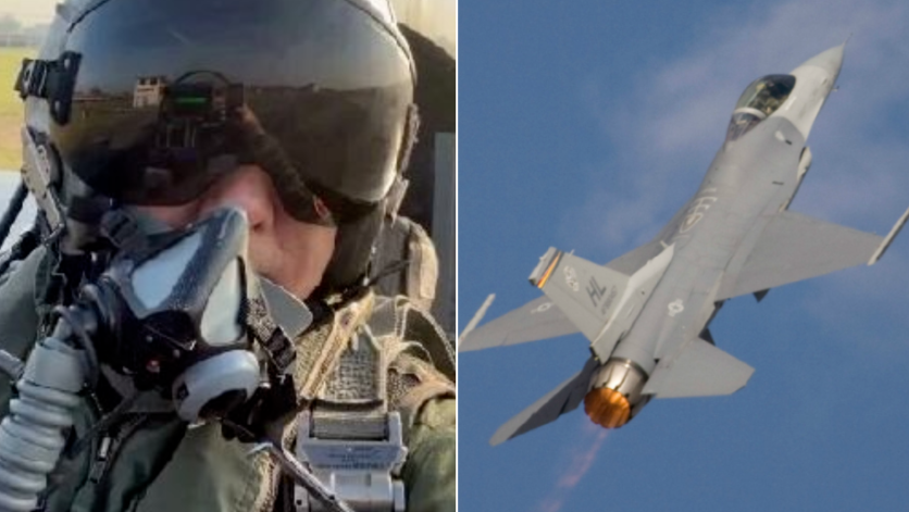 臺軍上校帶頭違規，駕駛F-16戰機時在機艙內自拍還傳給朋友