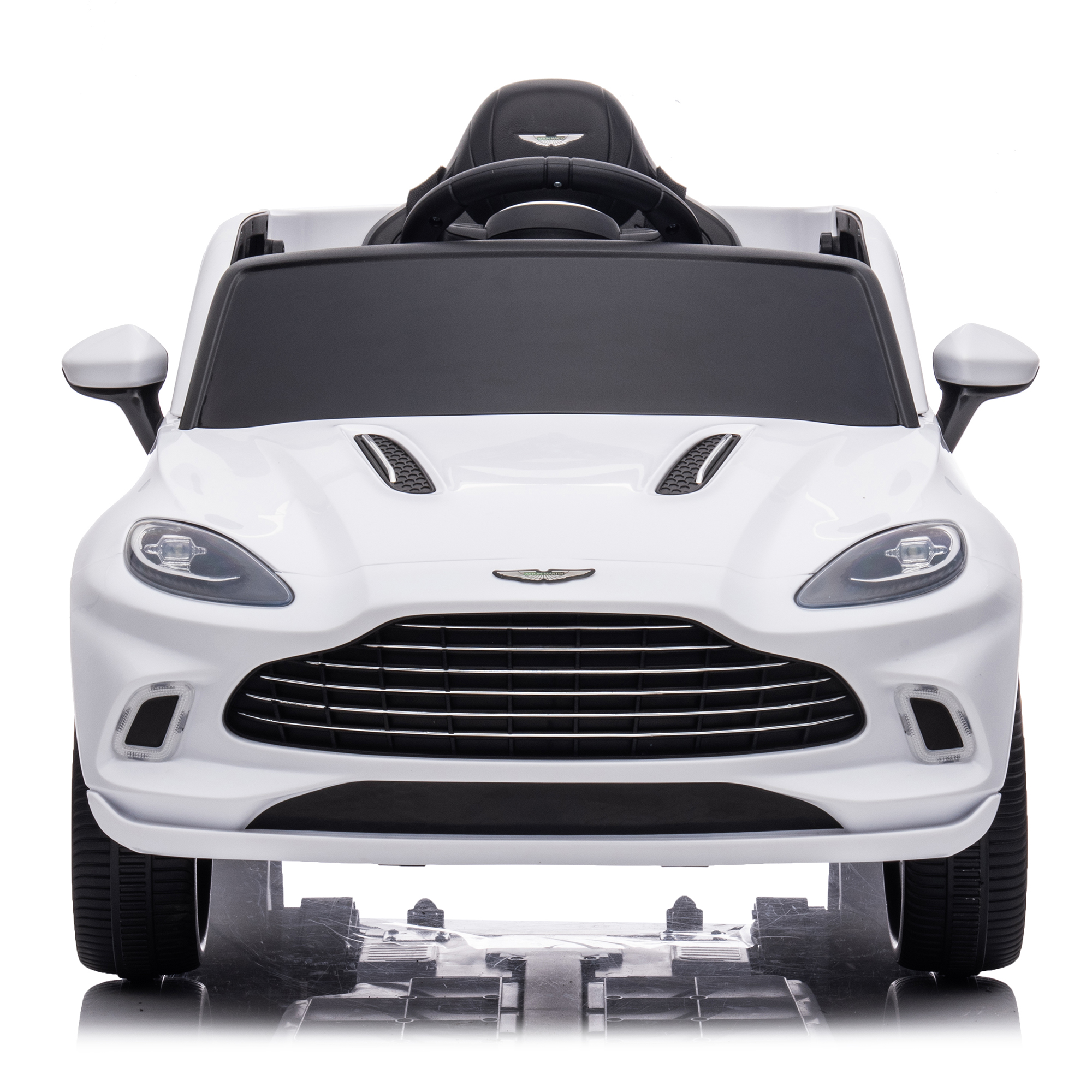 CIPACHO 12V Licensed Aston Martin Dual-Drive Electric Kid Ride On Car with Parental Remote Control, Battery Powered Kids Ride-on Car, 4 Wheels Children vehicle Toys, White