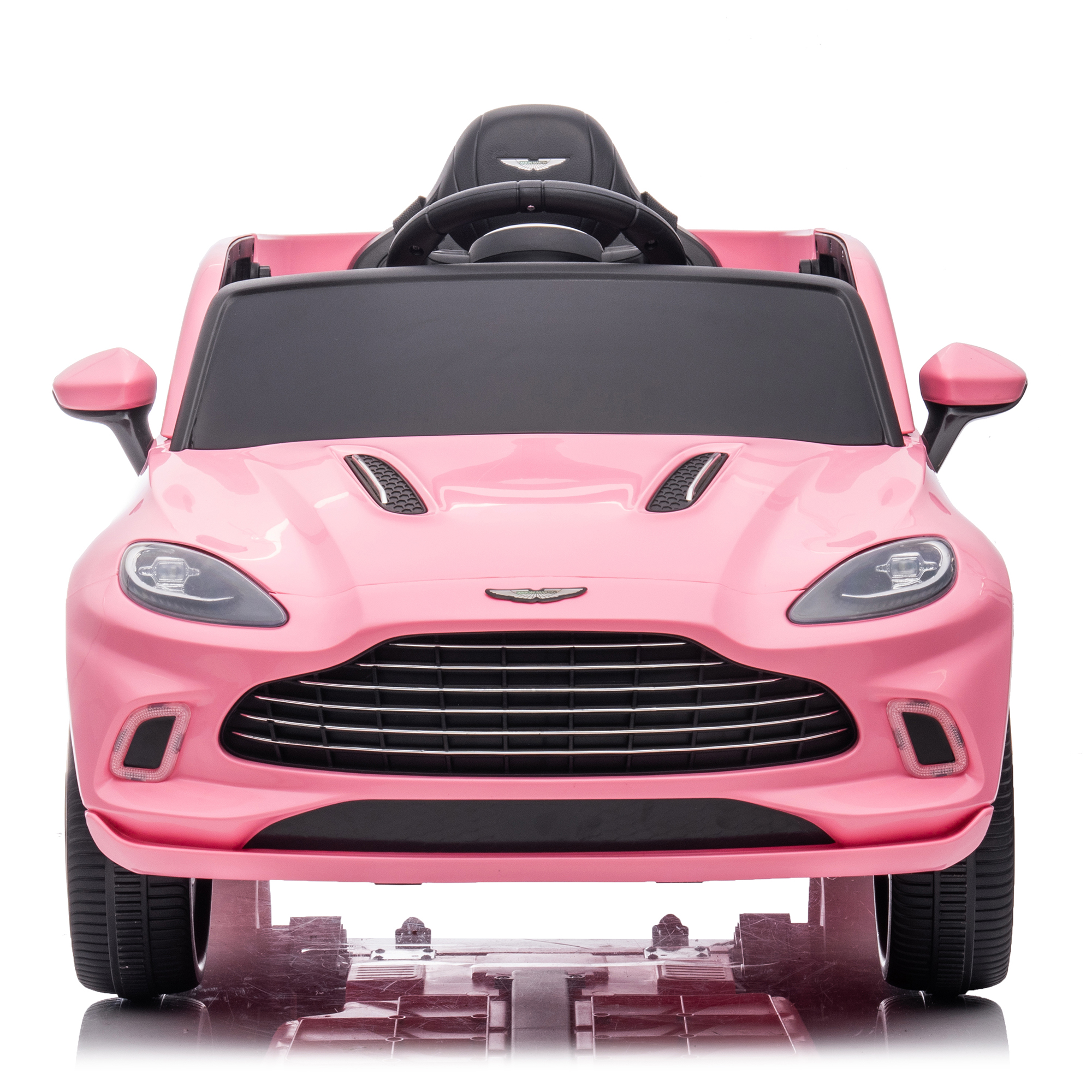 CIPACHO 12V Licensed Aston Martin Dual-Drive Electric Kid Ride On Car with Parental Remote Control, Battery Powered Kids Ride-on Car, 4 Wheels Children vehicle Toys, Pink