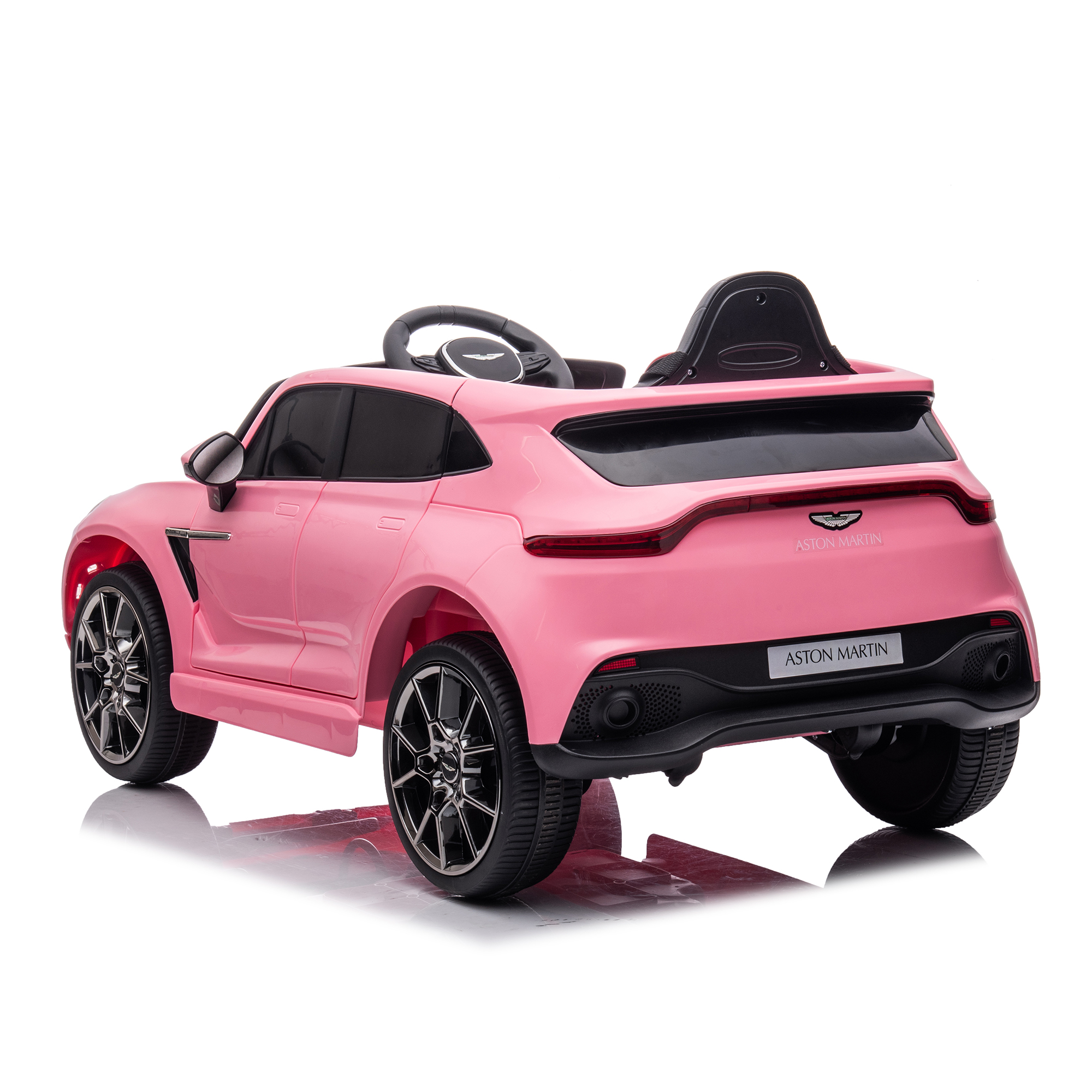 CIPACHO 12V Licensed Aston Martin Dual-Drive Electric Kid Ride On Car with Parental Remote Control, Battery Powered Kids Ride-on Car, 4 Wheels Children vehicle Toys, Pink