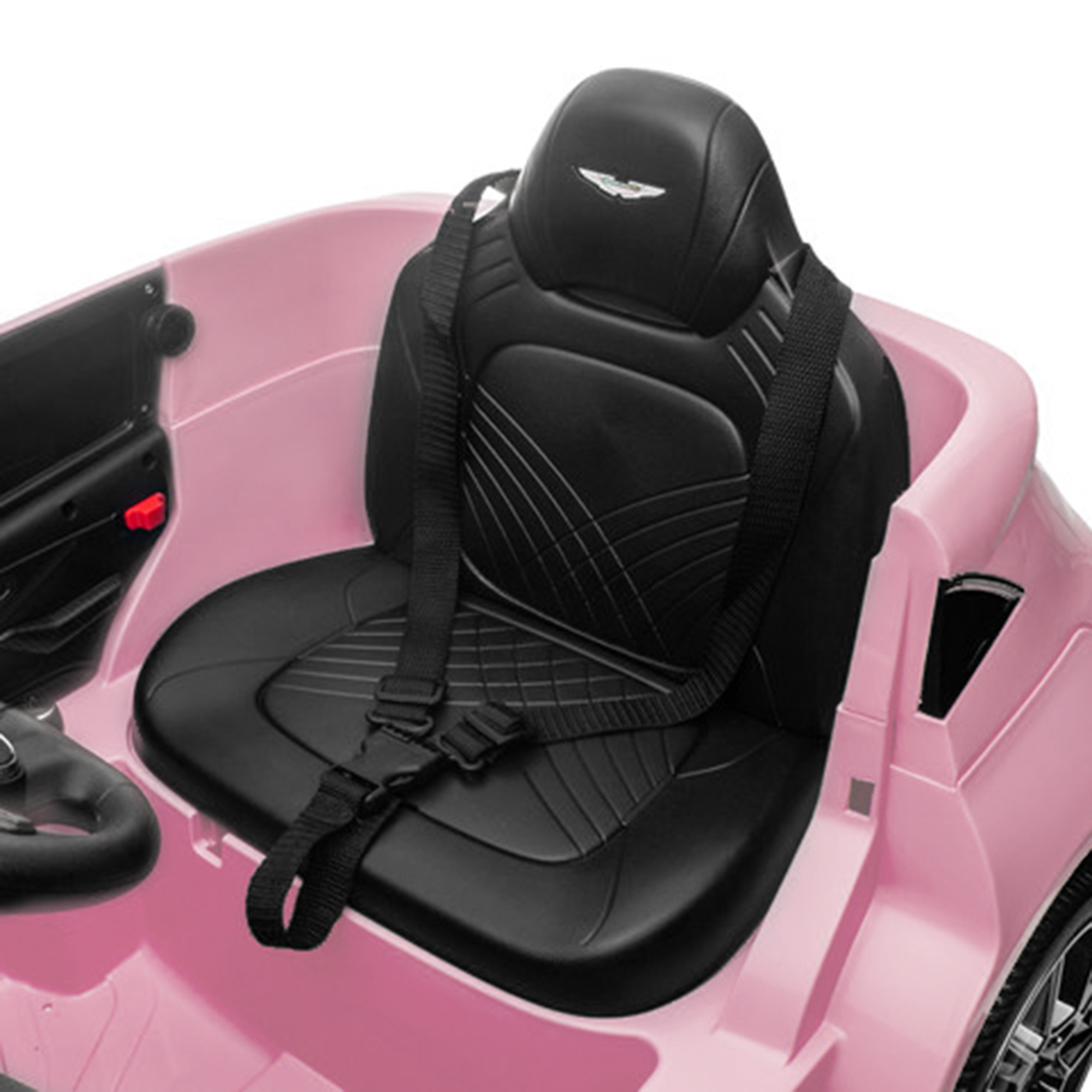 CIPACHO 12V Licensed Aston Martin Dual-Drive Electric Kid Ride On Car with Parental Remote Control, Battery Powered Kids Ride-on Car, 4 Wheels Children vehicle Toys, Pink