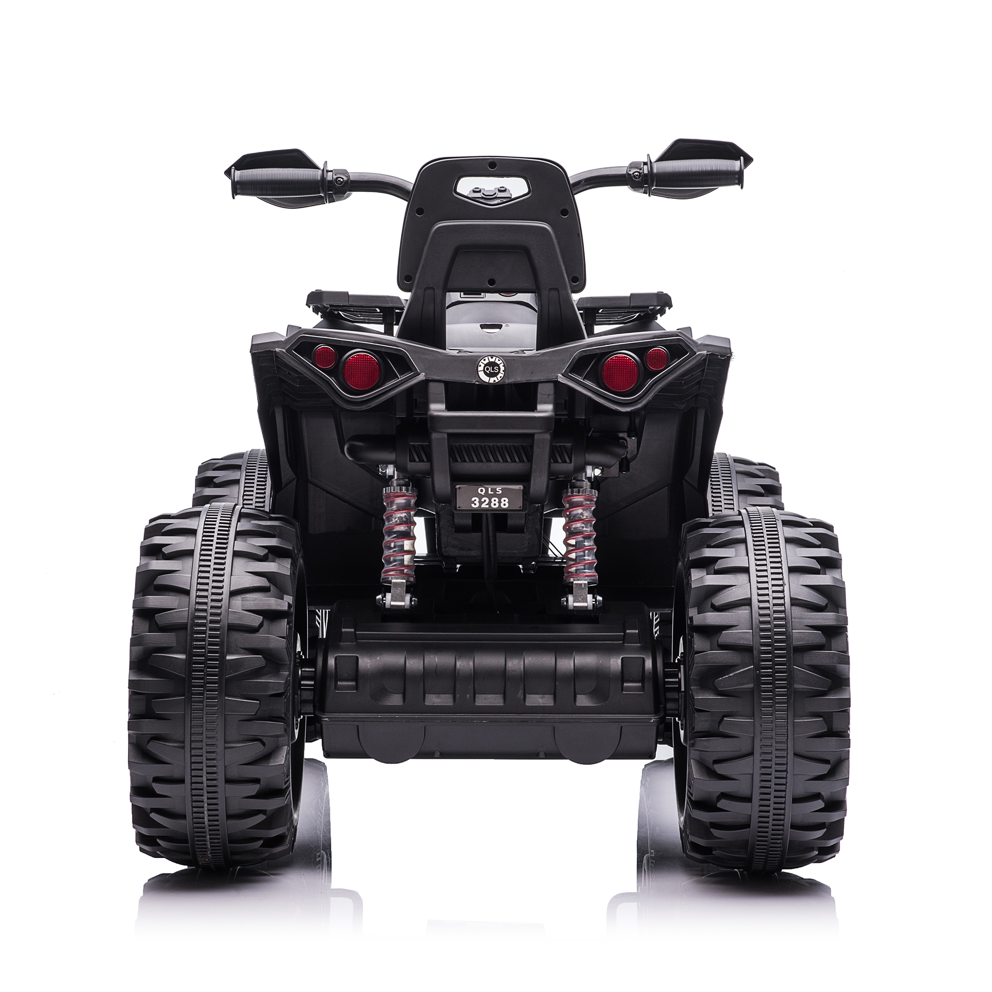 CIPACHO 24V Double Drive Electric Ride On Car with 2.4G R/C, 4 Wheel Kids ATV UTV Toy with USB, MP3, Bluetooth, Black