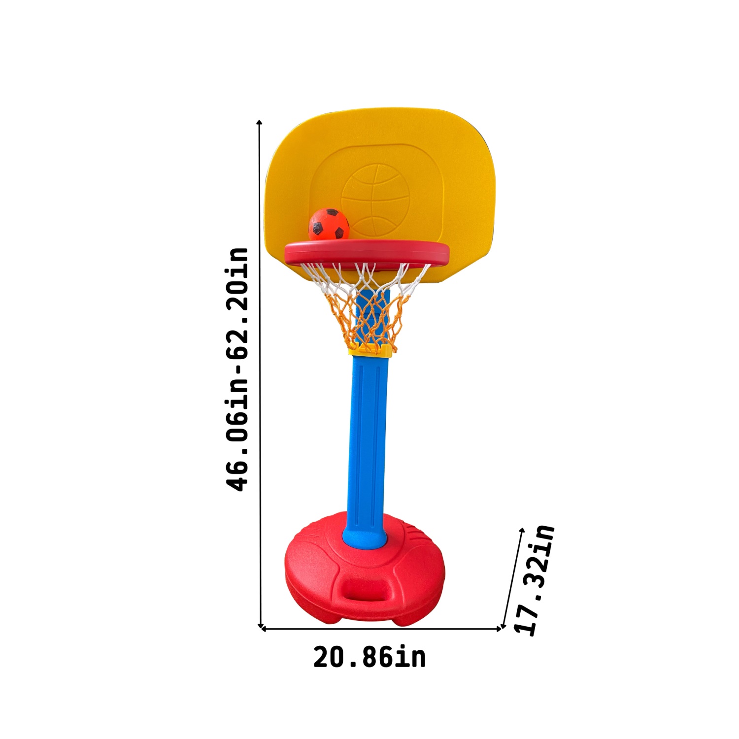 CIPACHO Kids Basketball Hoop, Outdoor Indoor Adjustable Height Basketball Frame Toy, Blue