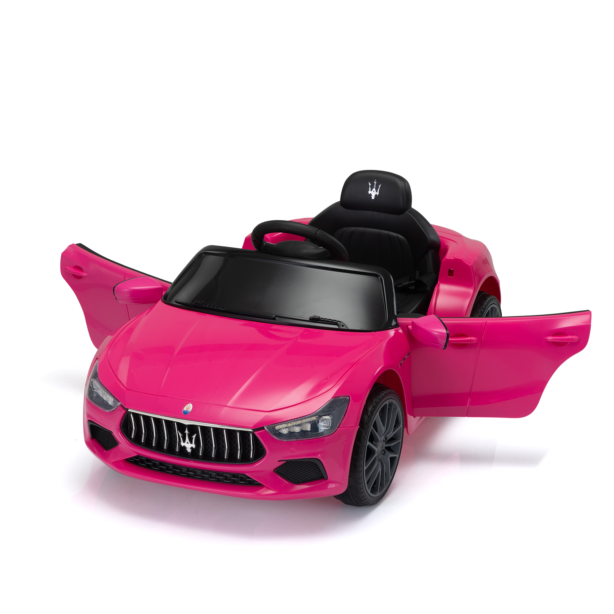 CIPACHO 12V Ride On with Remote Control, Licensed Maserati Ghibli Electric Kids Car with Music, USB, MP3, Pink