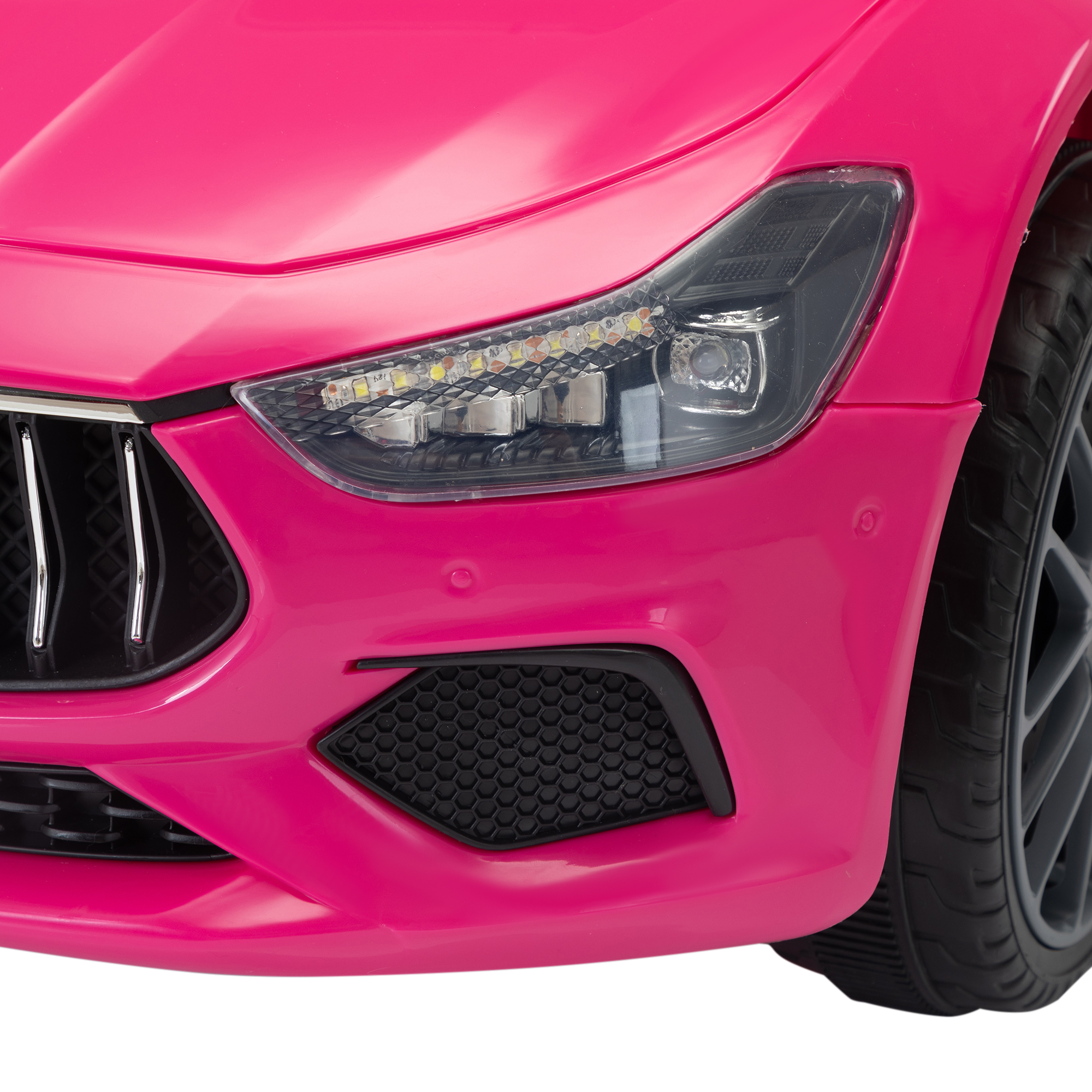 CIPACHO 12V Maserati Ghibli Licensed Kids Ride On Car with Remote Control, Music and Lights, Pink