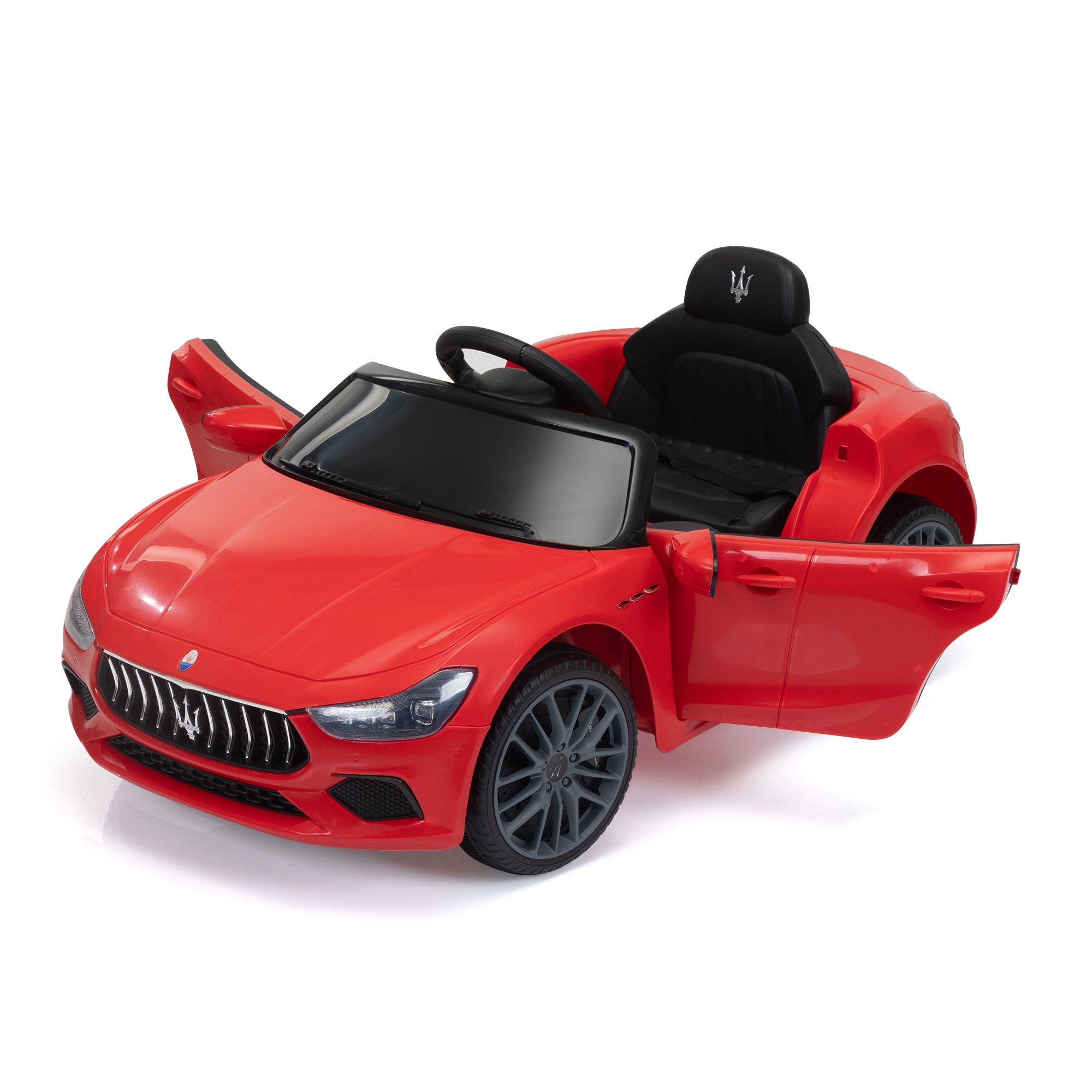 CIPACHO 12V Maserati Ghibli Licensed Kids Ride On Car with Remote Control, Music and Lights, Red