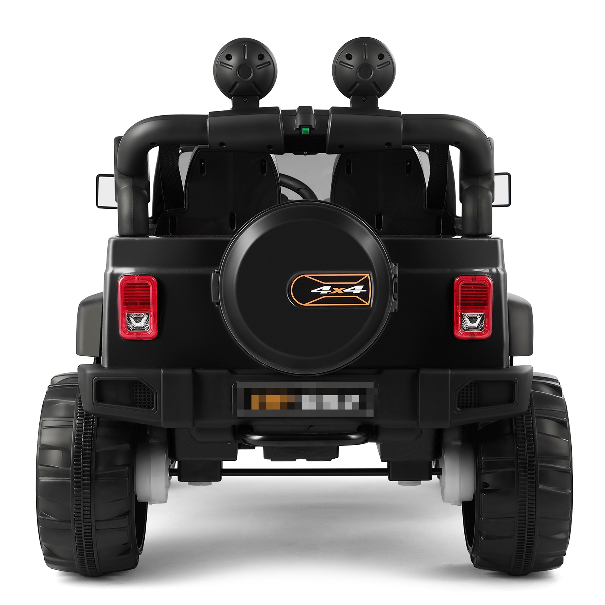 CIPACHO 12V Battery Powered Kids Ride On Truck Car Toys with MP3 LED Light Remote Control and Cover, Black