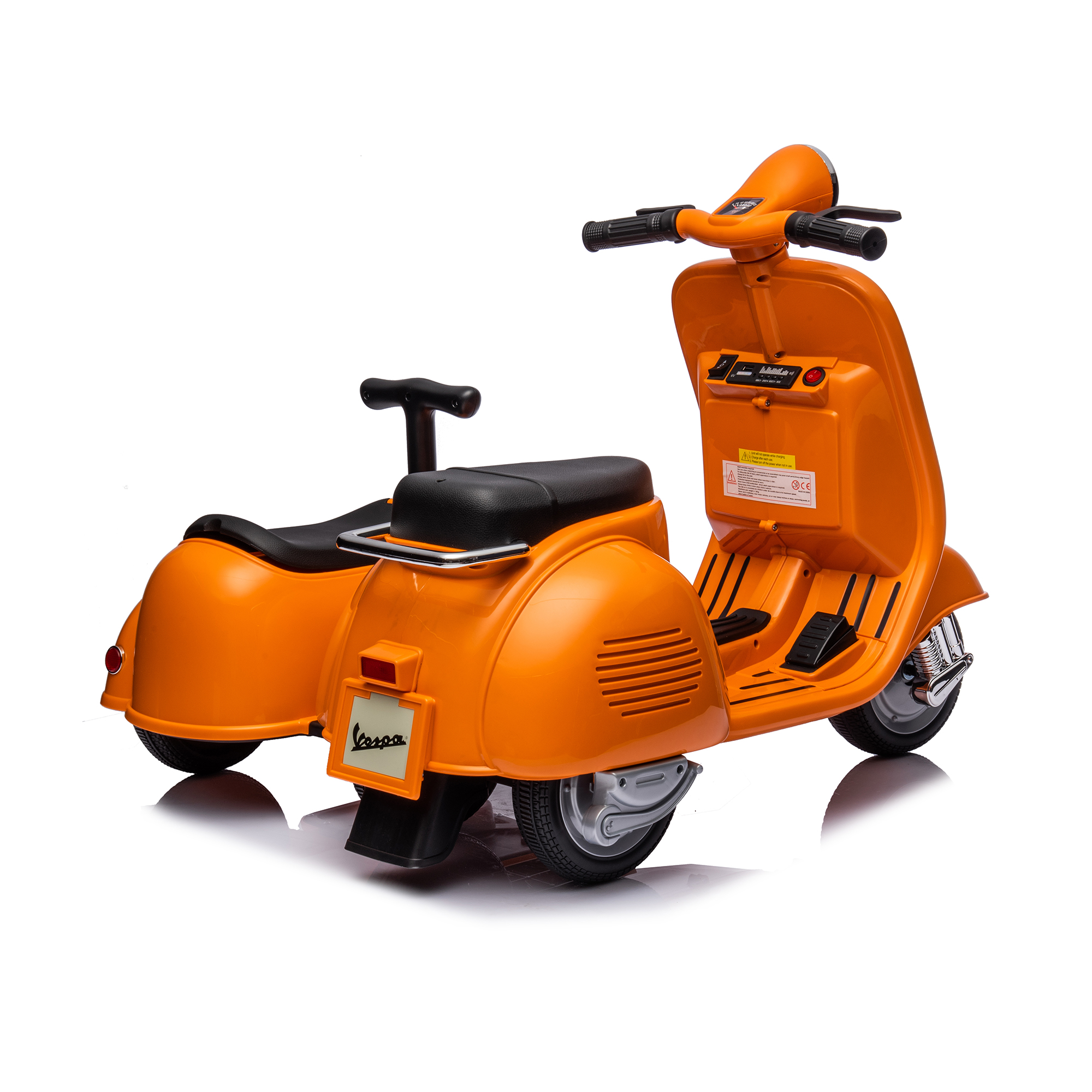 CIPACHO 6V Kids Ride On Motorcycle Toy, 3-Wheel Battery Powered Motorbike for Kids Aged 3+ Years with Music, Electric Kids Car for Boys Girls, Orange