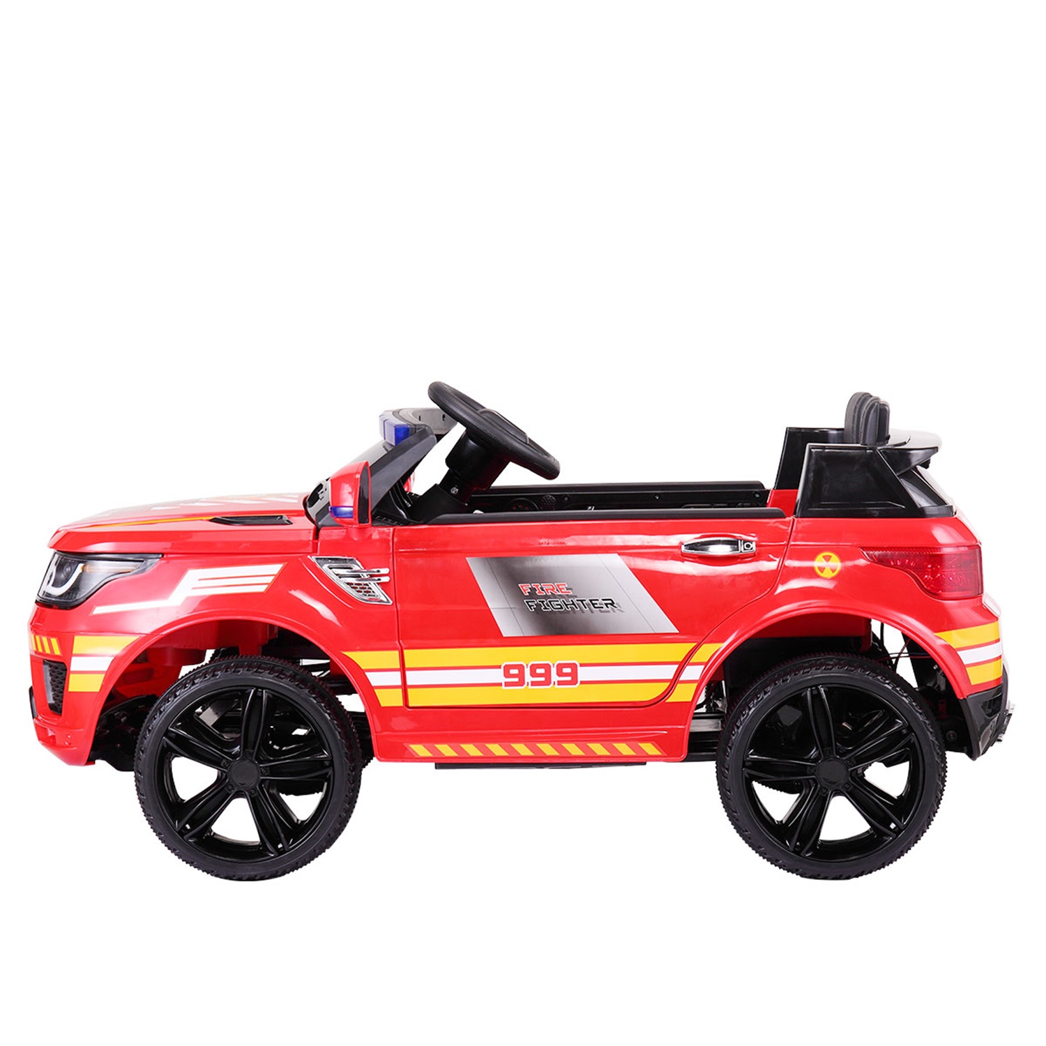 CIPACHO 12V Powered Ride On Police Car for Kid, Battery Powered Electric Truck with Siren, Flashing Lights, Music, Spring Suspension, Remote Control, Red