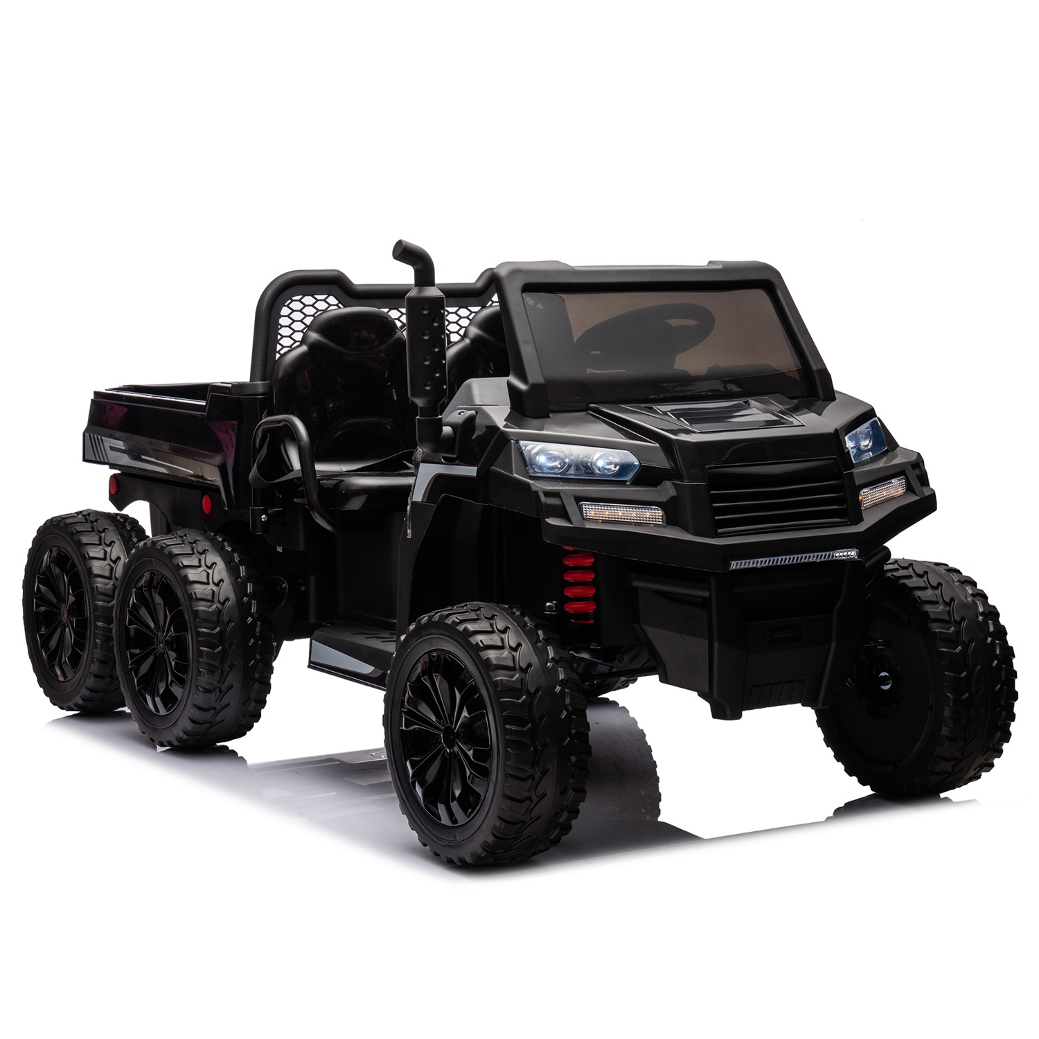 CIPACHO 24V Kids Ride On Dump Truck with Remote Control, Electric UTV Vehicles with 4WD Power 6 Wheels Ride On Toys for Boys Girls, Black