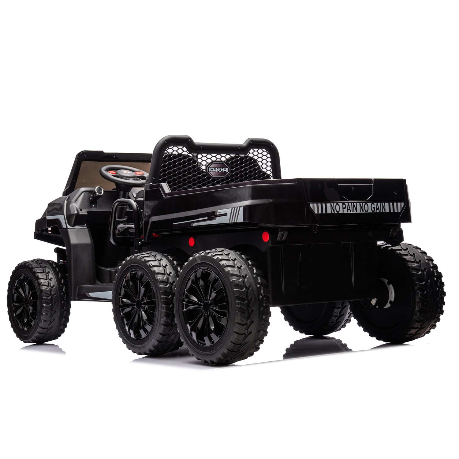 CIPACHO 24V Kids Ride On Dump Truck with Remote Control, Electric UTV Vehicles with 4WD Power 6 Wheels Ride On Toys for Boys Girls, Black