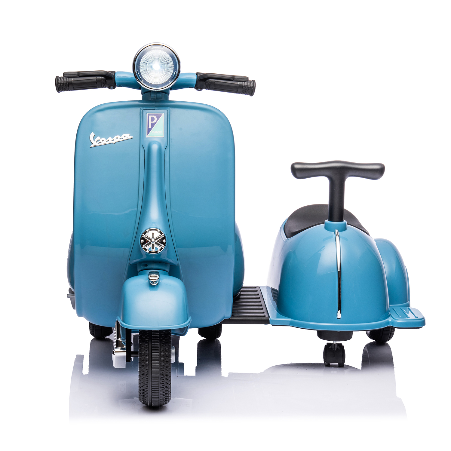 CIPACHO 6V Licensed Vespa Scooter Ride On Motorcycle for Kids, 3-Wheel Electric Kids Car for 3-8, Blue