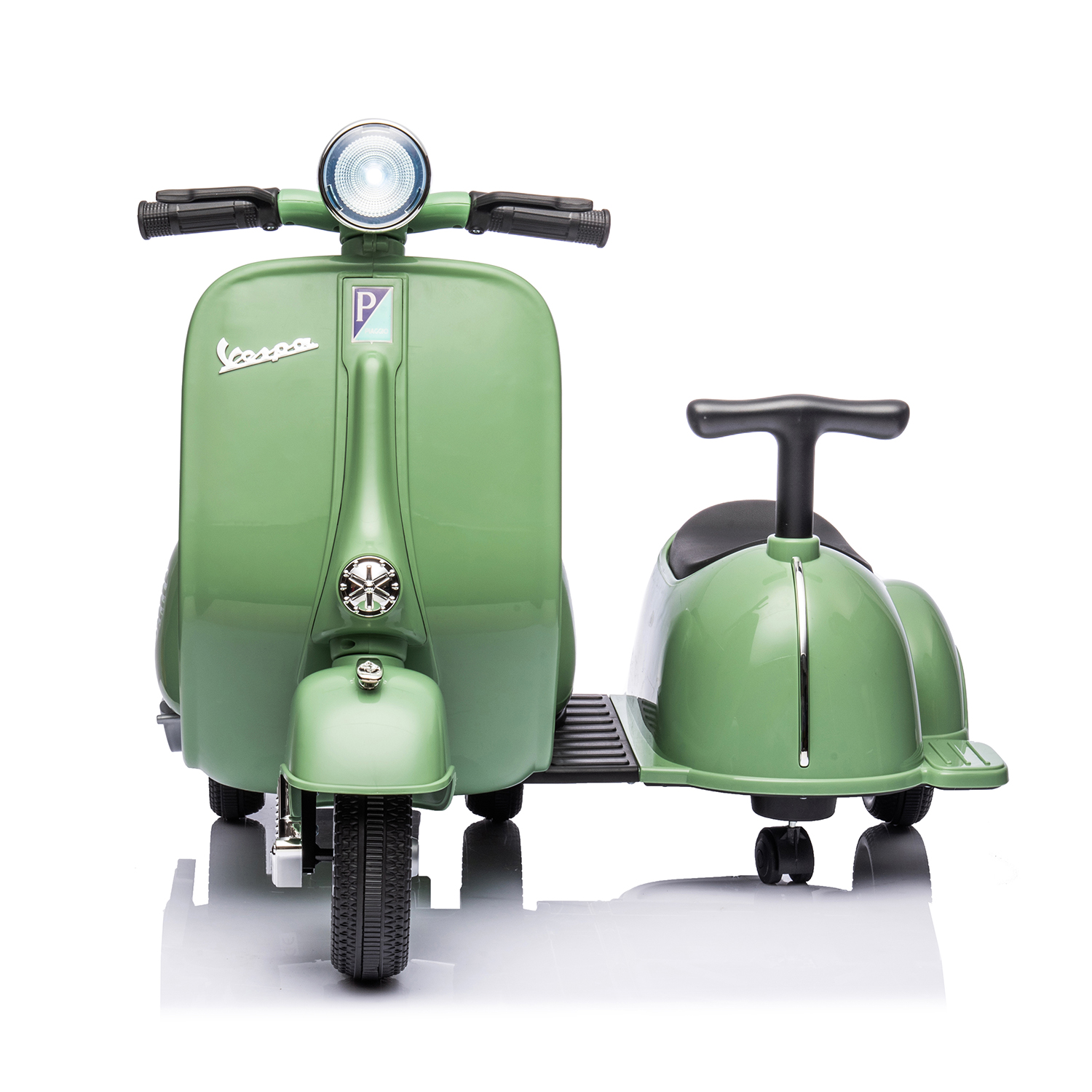 CIPACHO 6V Licensed Vespa Scooter Ride On Motorcycle for Kids, 3-Wheel Electric Kids Car for 3-8, Green