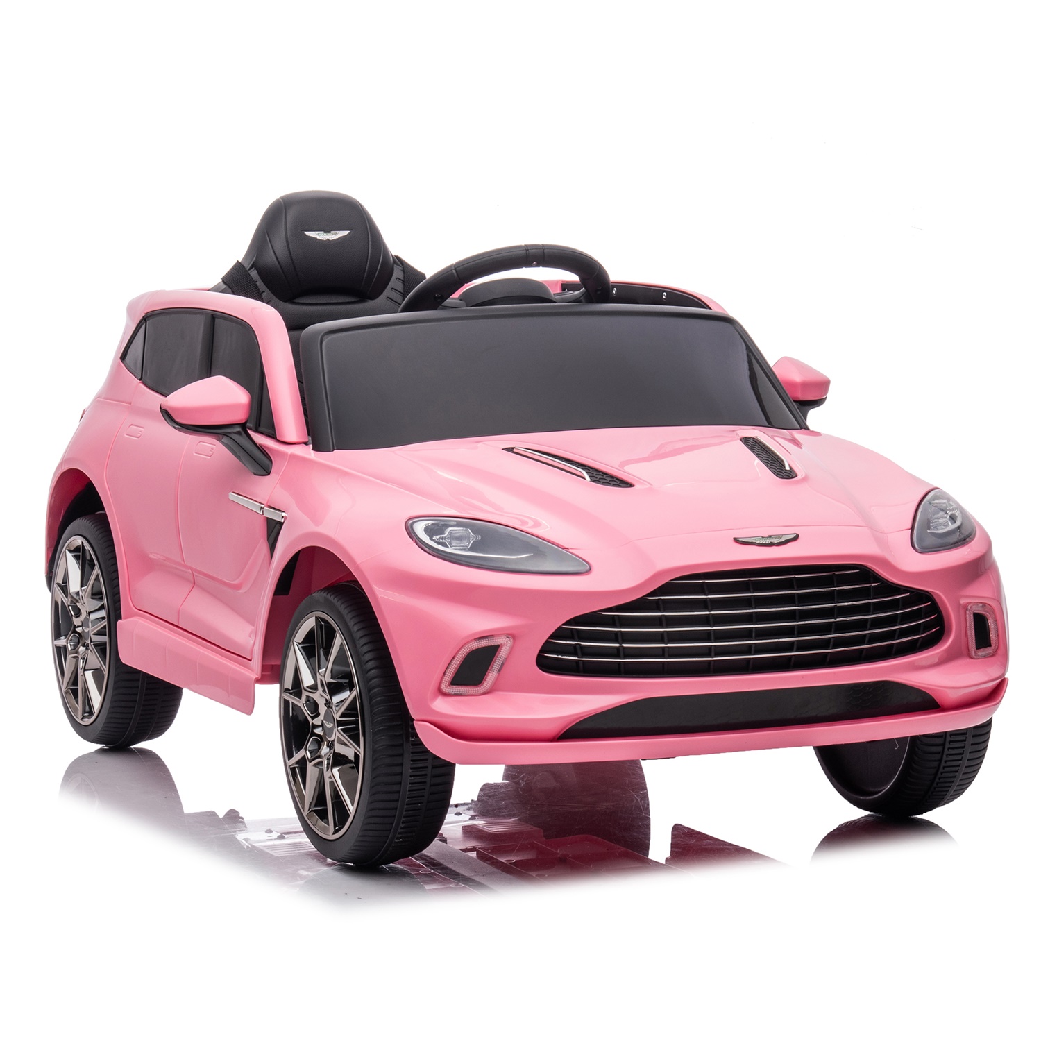 CIPACHO 12V Licensed Aston Martin Dual-Drive Electric Kid Ride On Car with Parental Remote Control, Battery Powered Kids Ride-on Car, Pink