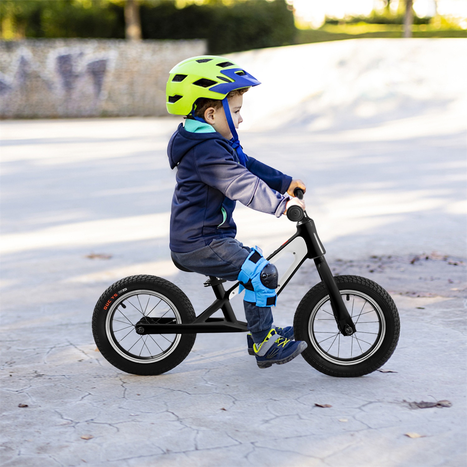 CIPACHO Balance Bike for Kids 1-5 Years, Magnesium Alloy Frame Toddler Bike with 12" Rubber Foam Tires, Adjustable Seat, White