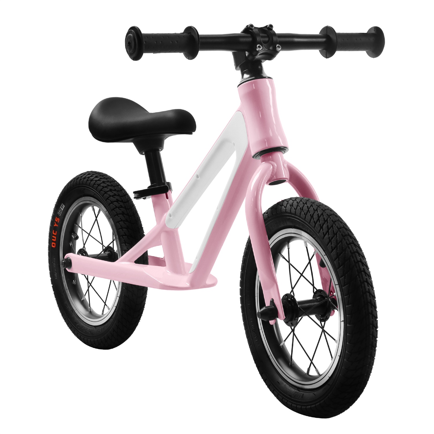 CIPACHO Balance Bike for Kids 1-5 Years, Magnesium Alloy Frame Toddler Bike with 12" Rubber Foam Tires, Adjustable Seat, Pink