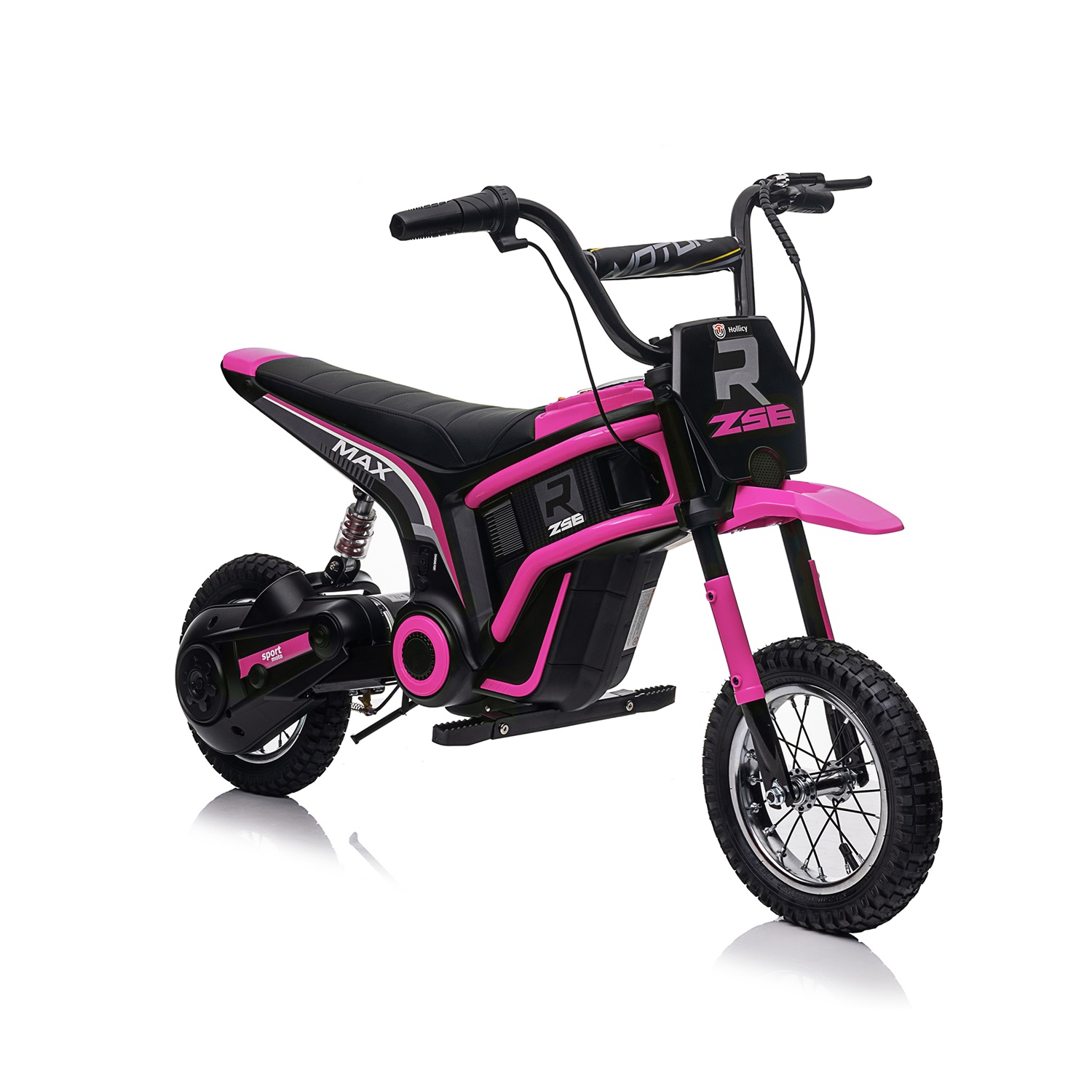 CIPACHO 24V Electric Kids Motorcycle Ride On Toy Dirt Bike-XXL Large, Motocross for Kids 8-12, Pink