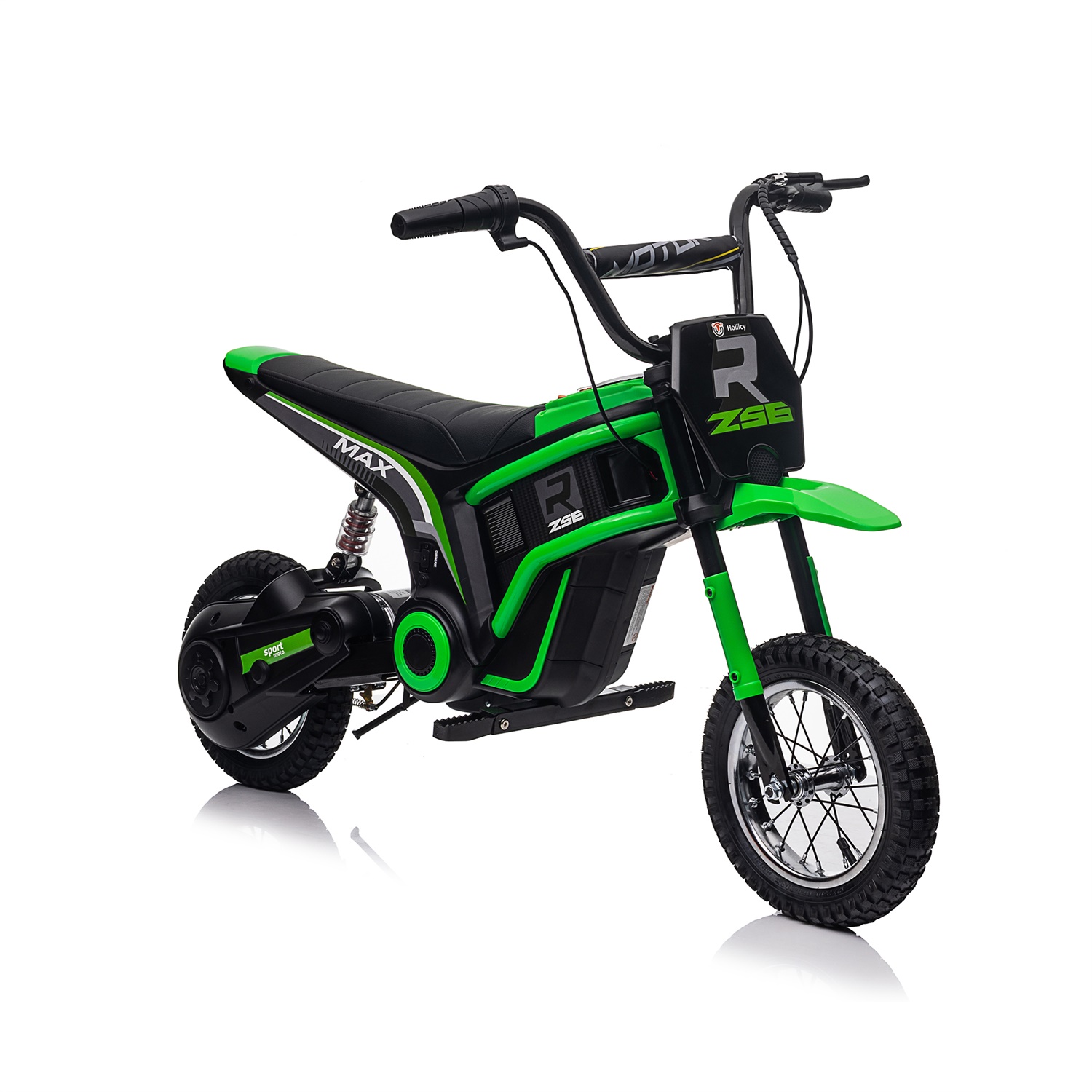 CIPACHO 24V Kids Ride On Toy Dirt Bike-XXL Large, Electric Motorcycle for 8-12, Speeds up to 14.29mph, Authentic Motocross Bike Geometry, Green