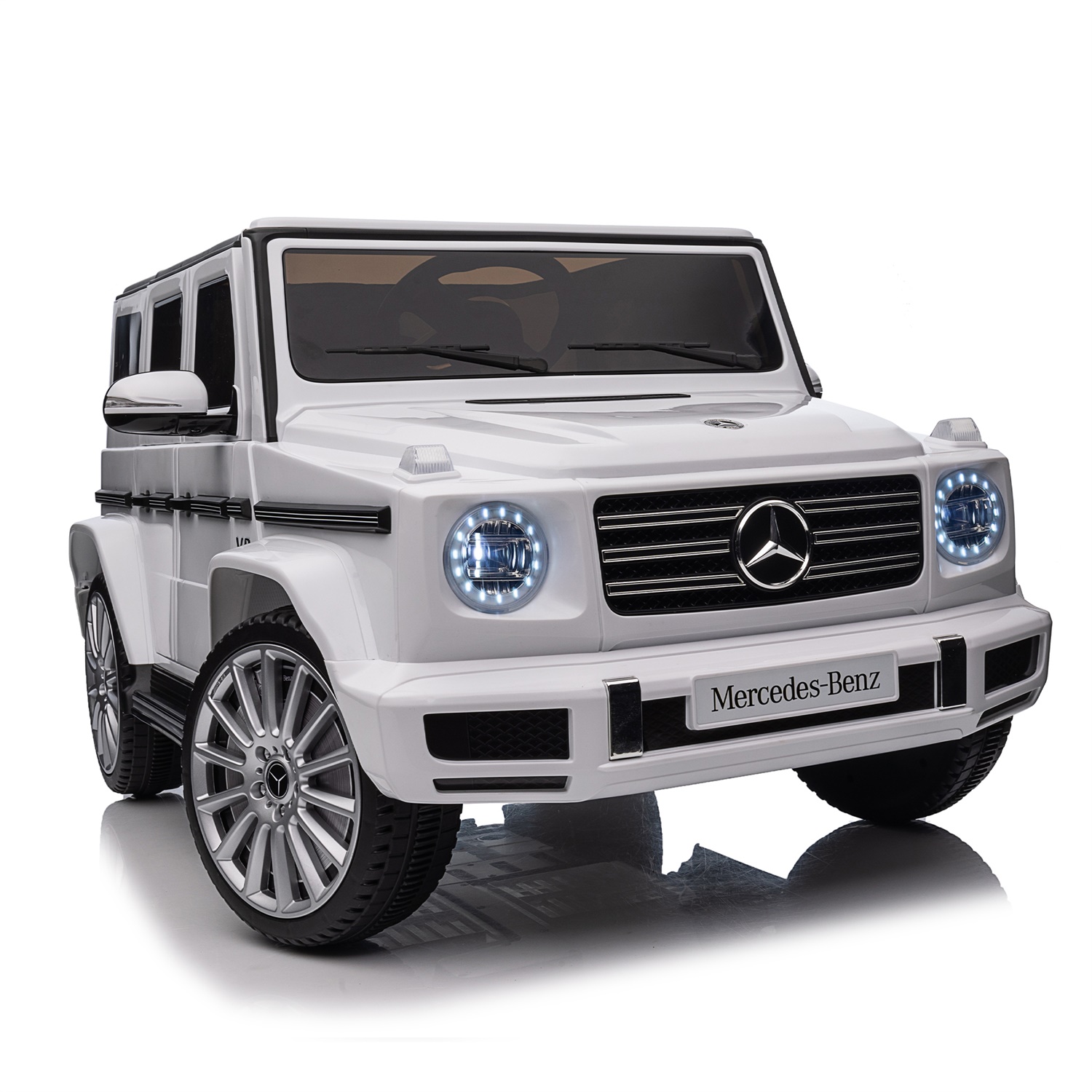 CIPACHO 24V Kids Ride On Toy Licensed Mercedes-Benz G500, Electric Car for Kids with Remote Control, Three speed Adjustable, White