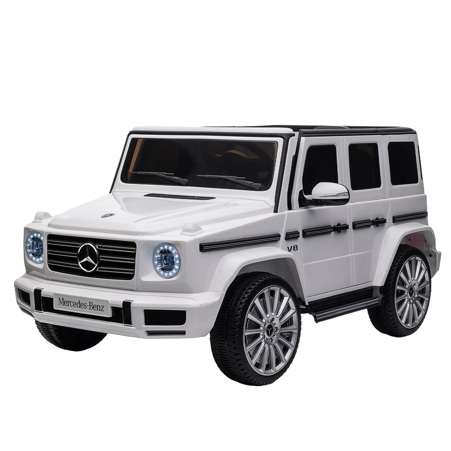 CIPACHO 24V Kids Ride On Toy Licensed Mercedes-Benz G500, Electric Car for Kids with Remote Control, Three speed Adjustable, White