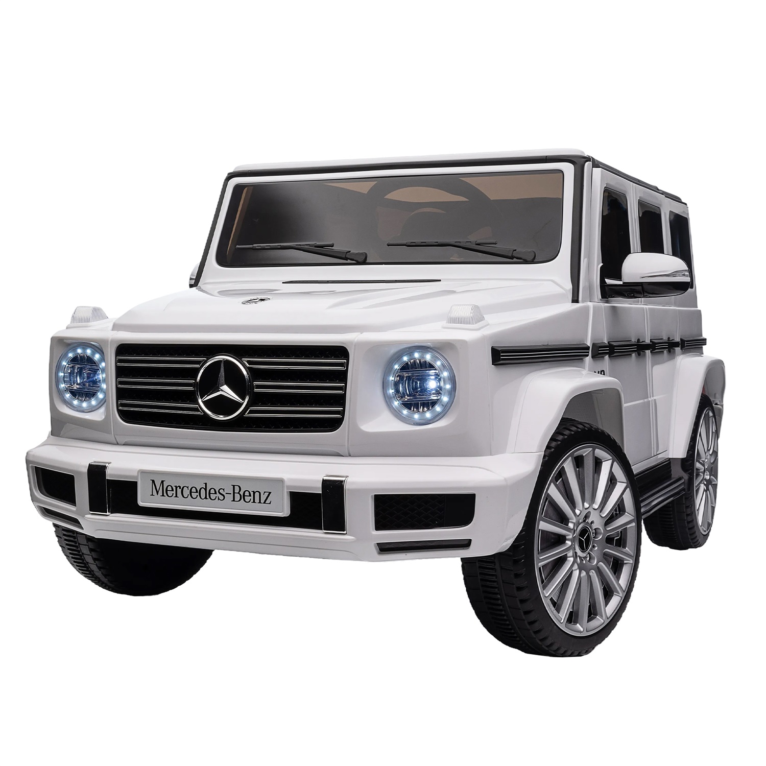 CIPACHO Kids Ride On Cars, Licensed Mercedes-Benz G500, 24V Battery Powered Toy for Kids with 2.4GHz Remote Control, White