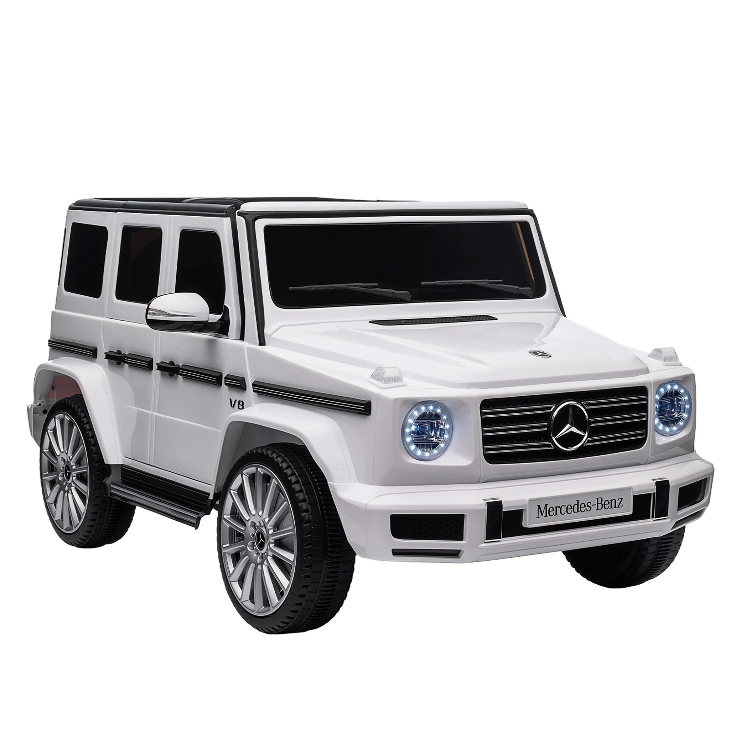 CIPACHO Kids Ride On Cars, Licensed Mercedes-Benz G500, 24V Battery Powered Toy for Kids with 2.4GHz Remote Control, White