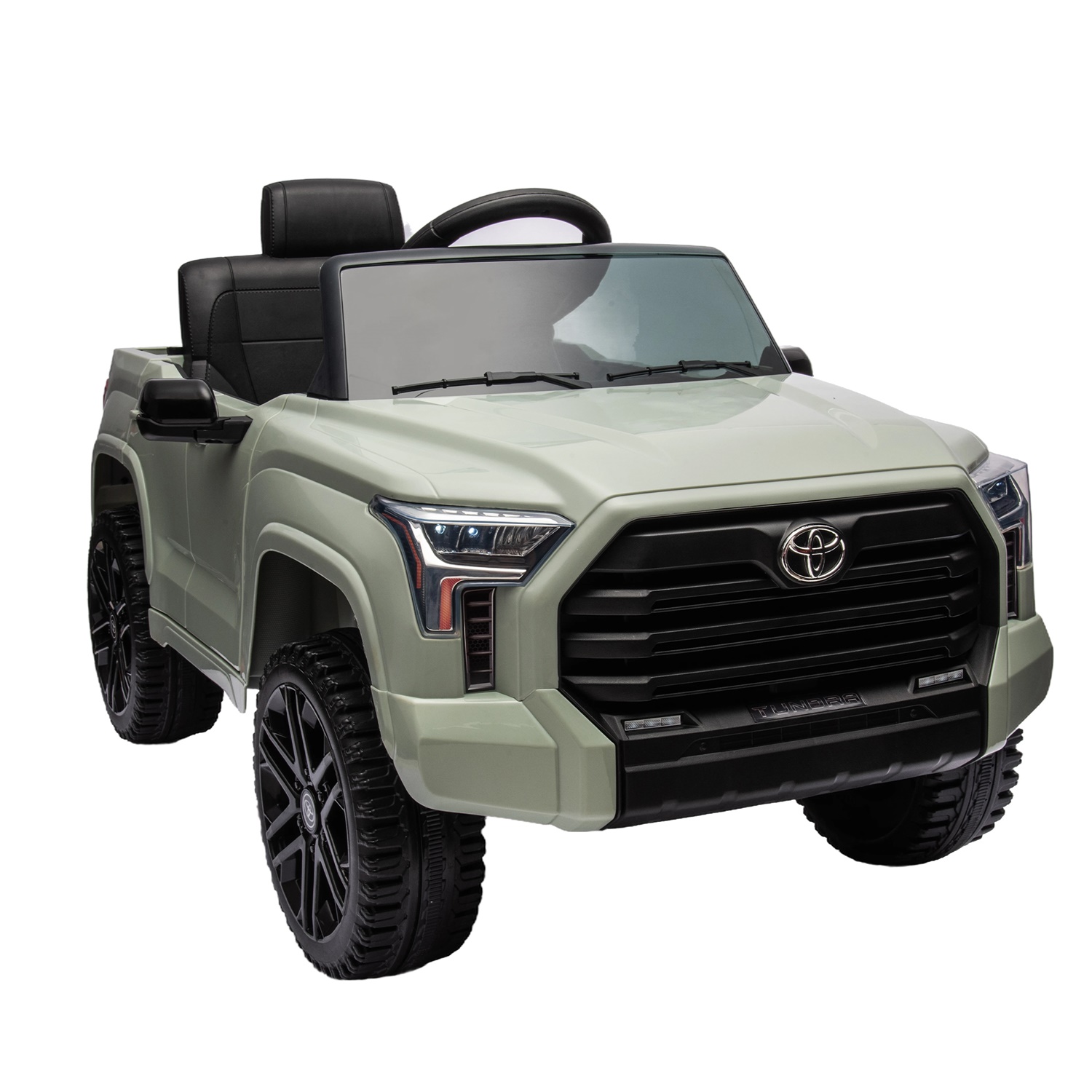 CIPACHO 12V Battery Powered Licensed Toyota Tundra Kids Ride On Truck Car Jeep with Remote Control, MP3, Green