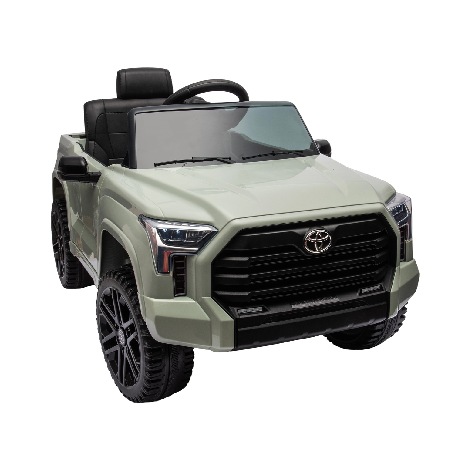 CIPACHO 12V Battery Powered Licensed Toyota Tundra Kids Ride On Truck Car Jeep with Remote Control, MP3, Green