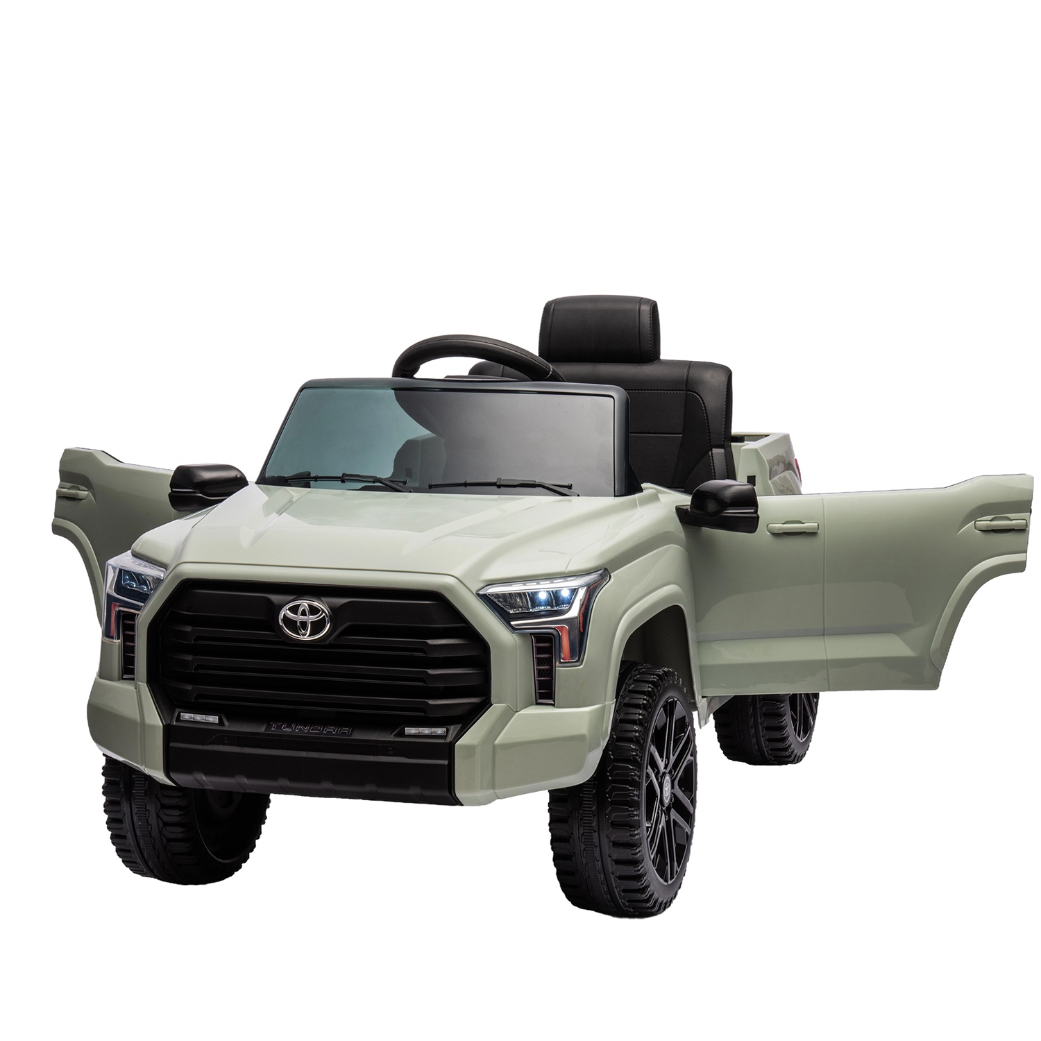 CIPACHO 12V Battery Powered Licensed Toyota Tundra Kids Ride On Truck Car Jeep with Remote Control, MP3, Green