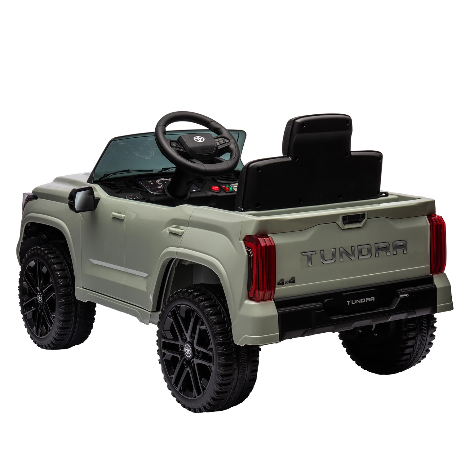 CIPACHO 12V Kids Electric Ride On Car Toy Licensed Toyota Tundra Pickup with 2.4G Remote Control, 3 Speed Adjustable, Green