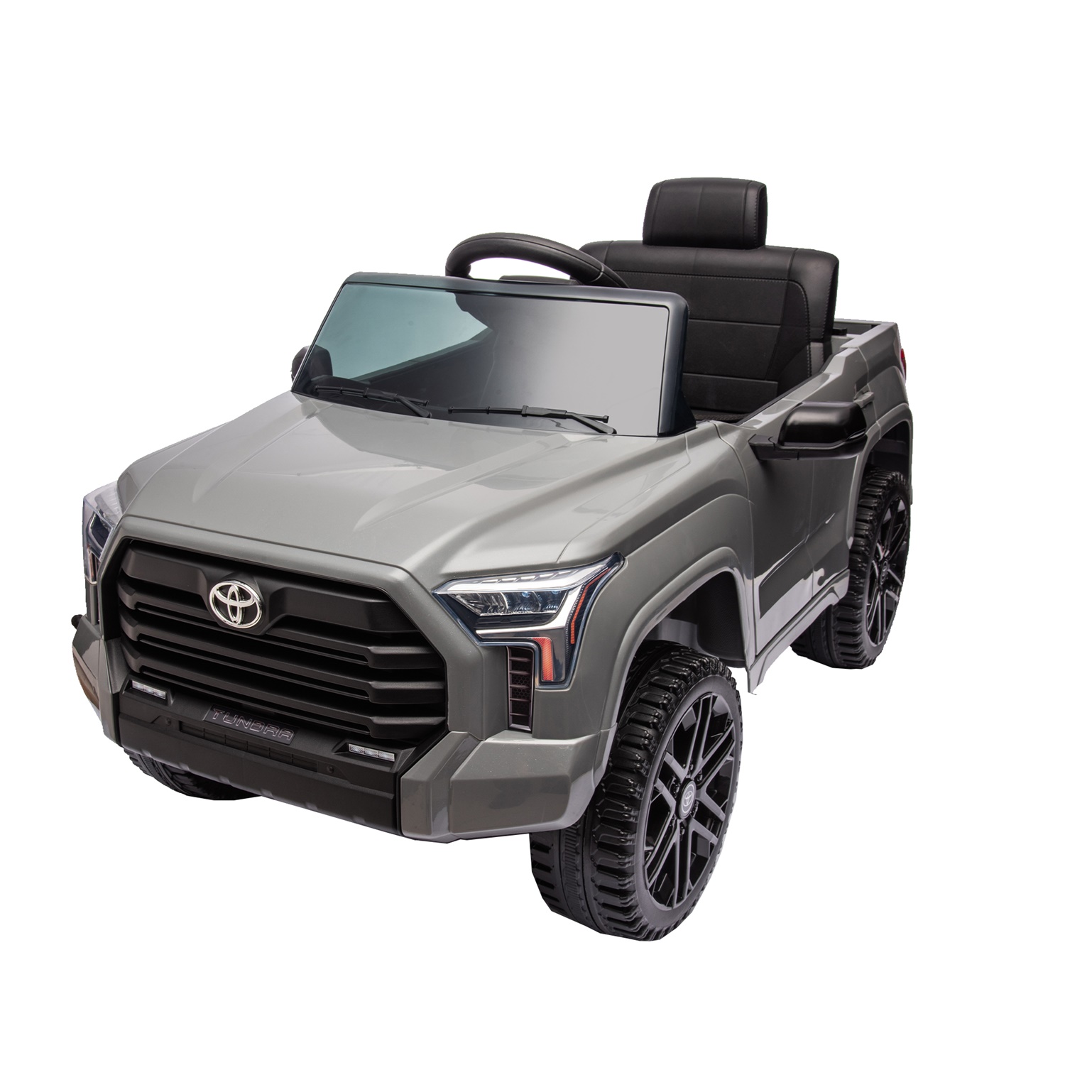 CIPACHO 12V Battery Powered Licensed Toyota Tundra Kids Ride On Truck Car Jeep with Remote Control, MP3, Gray