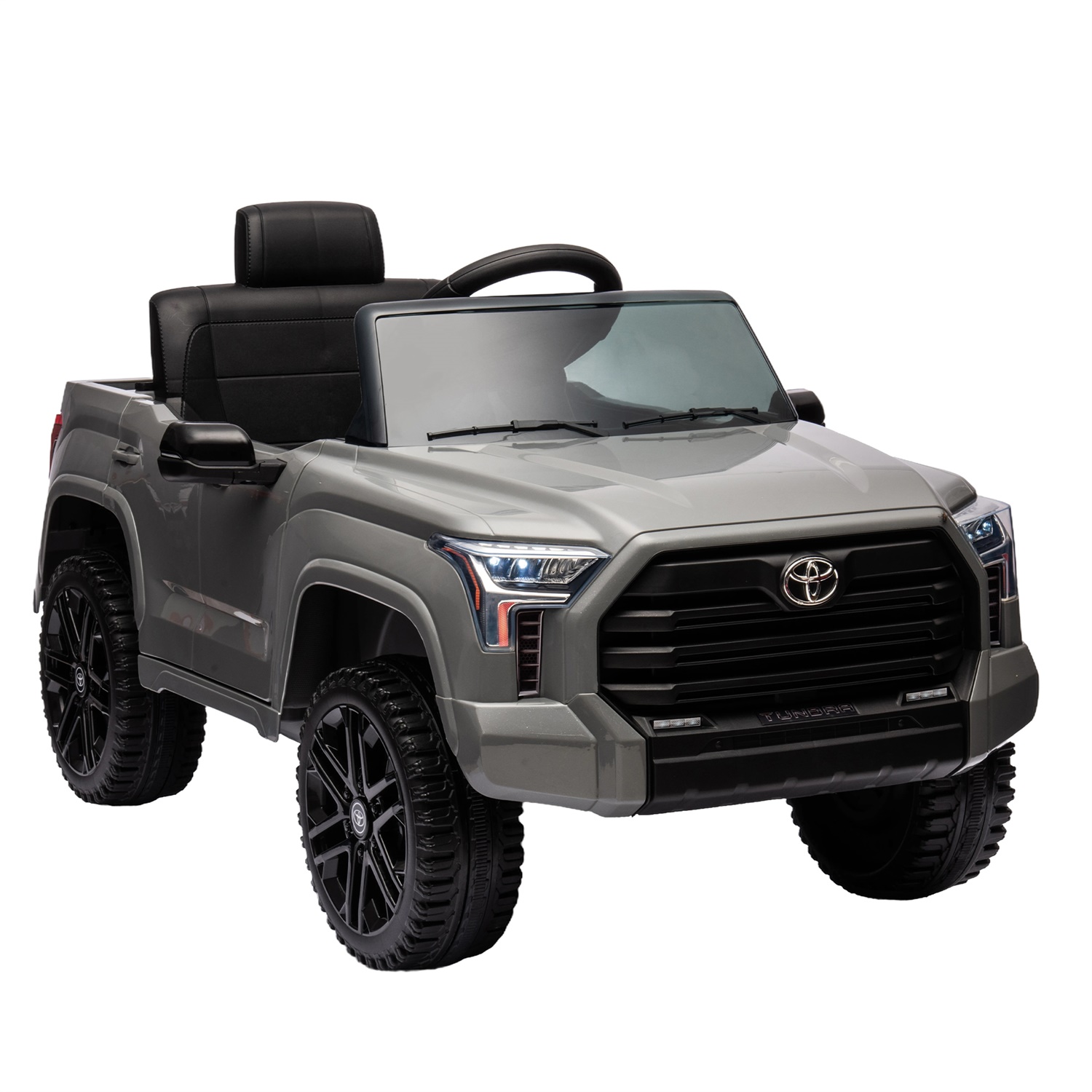 CIPACHO 12V Kids Electric Ride On Car Toy Licensed Toyota Tundra Pickup with 2.4G Remote Control, 3 Speed Adjustable, Gray