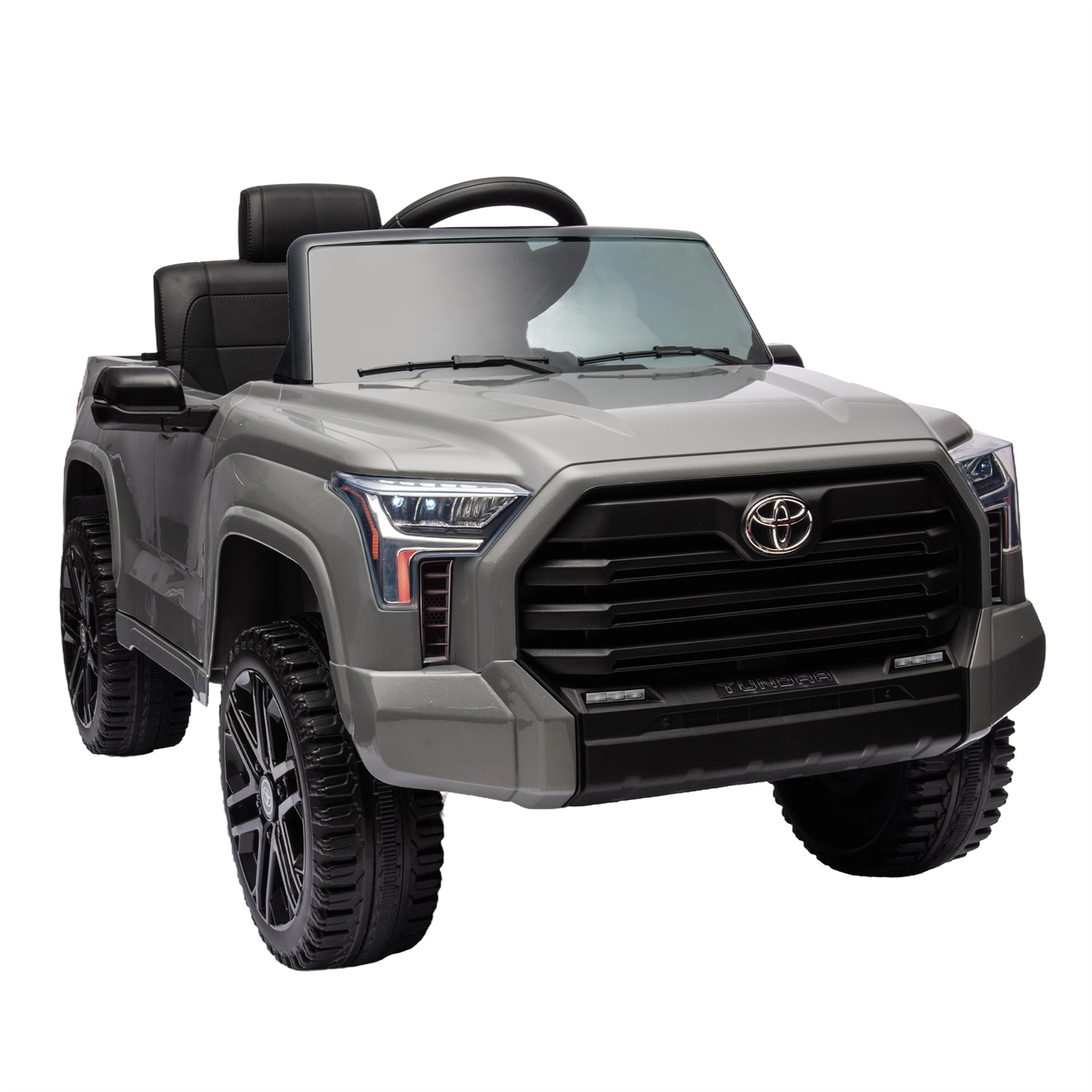 CIPACHO 12V Kids Electric Ride On Car Toy Licensed Toyota Tundra Pickup with 2.4G Remote Control, 3 Speed Adjustable, Gray