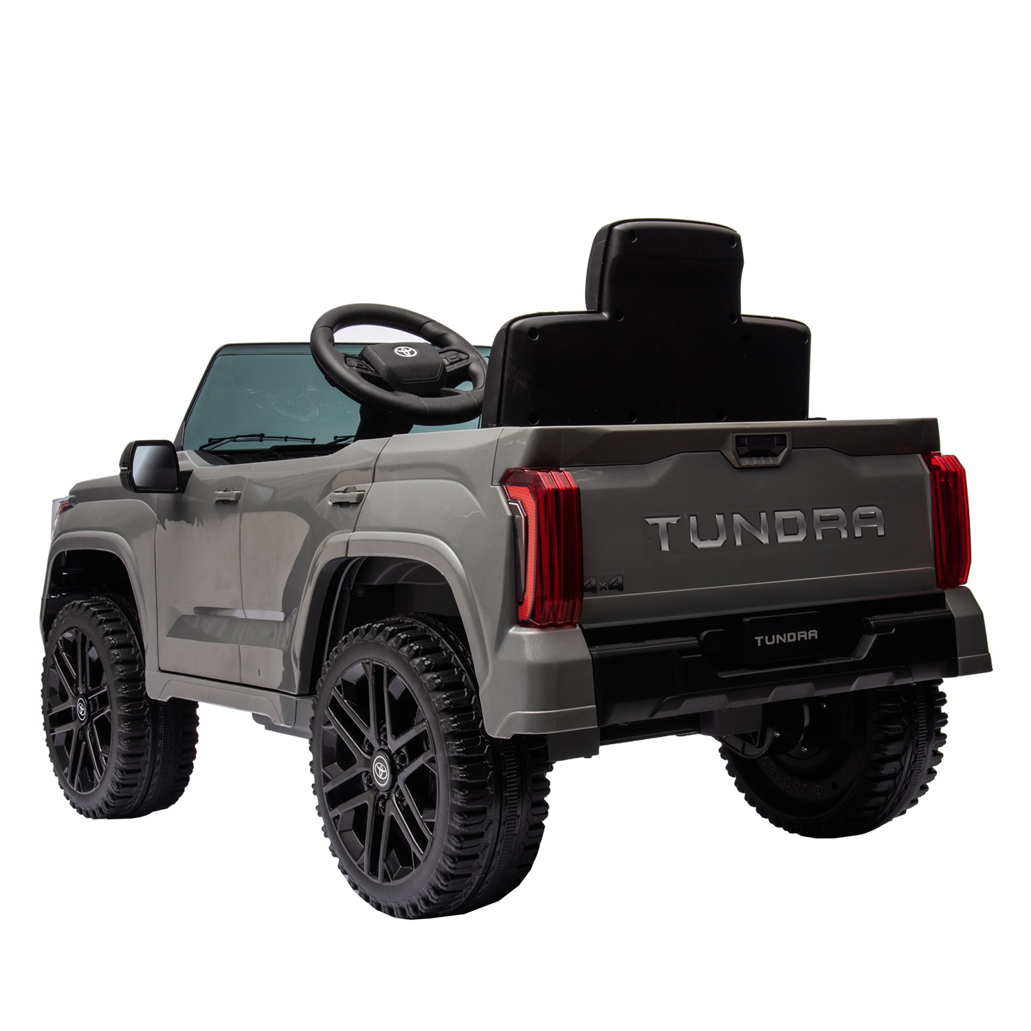 CIPACHO 12V Kids Electric Ride On Car Toy Licensed Toyota Tundra Pickup with 2.4G Remote Control, 3 Speed Adjustable, Gray