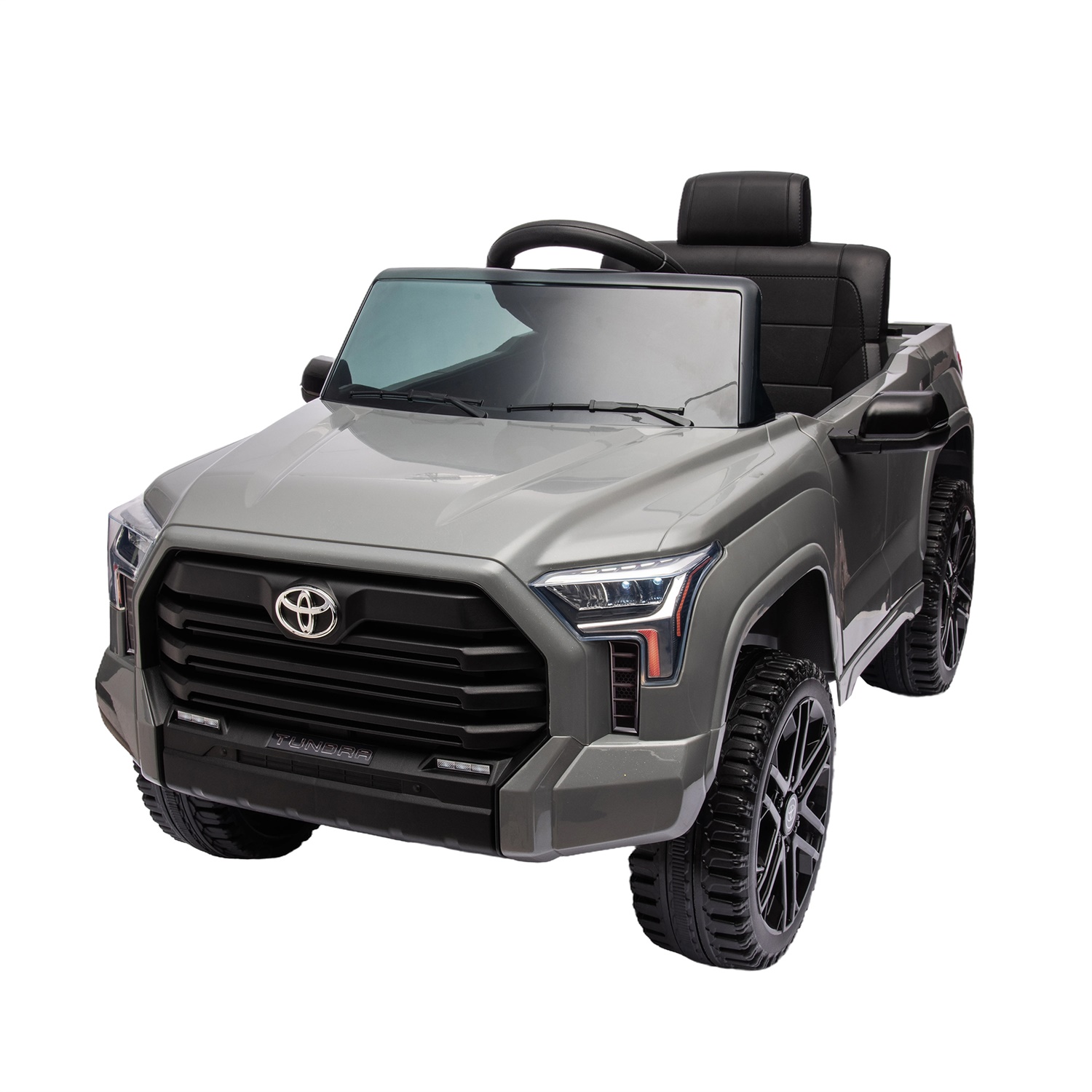 CIPACHO 12V Battery Powered Licensed Toyota Tundra Kids Ride On Truck Car Jeep with Remote Control, MP3, Gray