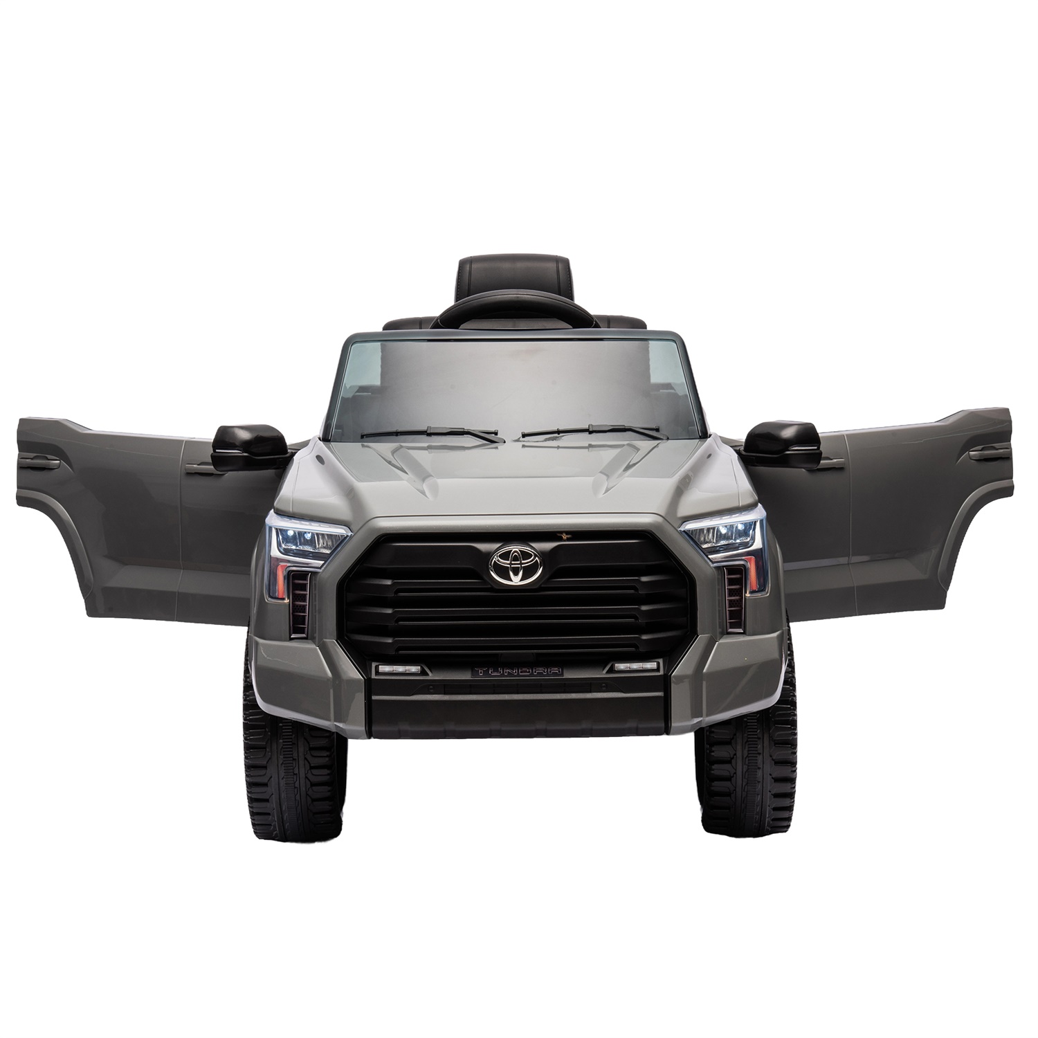 CIPACHO 12V Battery Powered Licensed Toyota Tundra Kids Ride On Truck Car Jeep with Remote Control, MP3, Gray