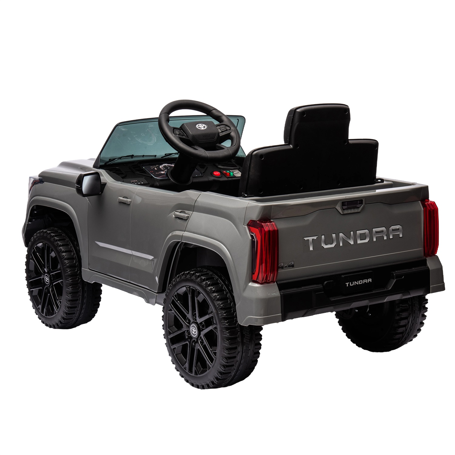 CIPACHO 12V Kids Electric Ride On Car Toy Licensed Toyota Tundra Pickup with 2.4G Remote Control, 3 Speed Adjustable, Gray