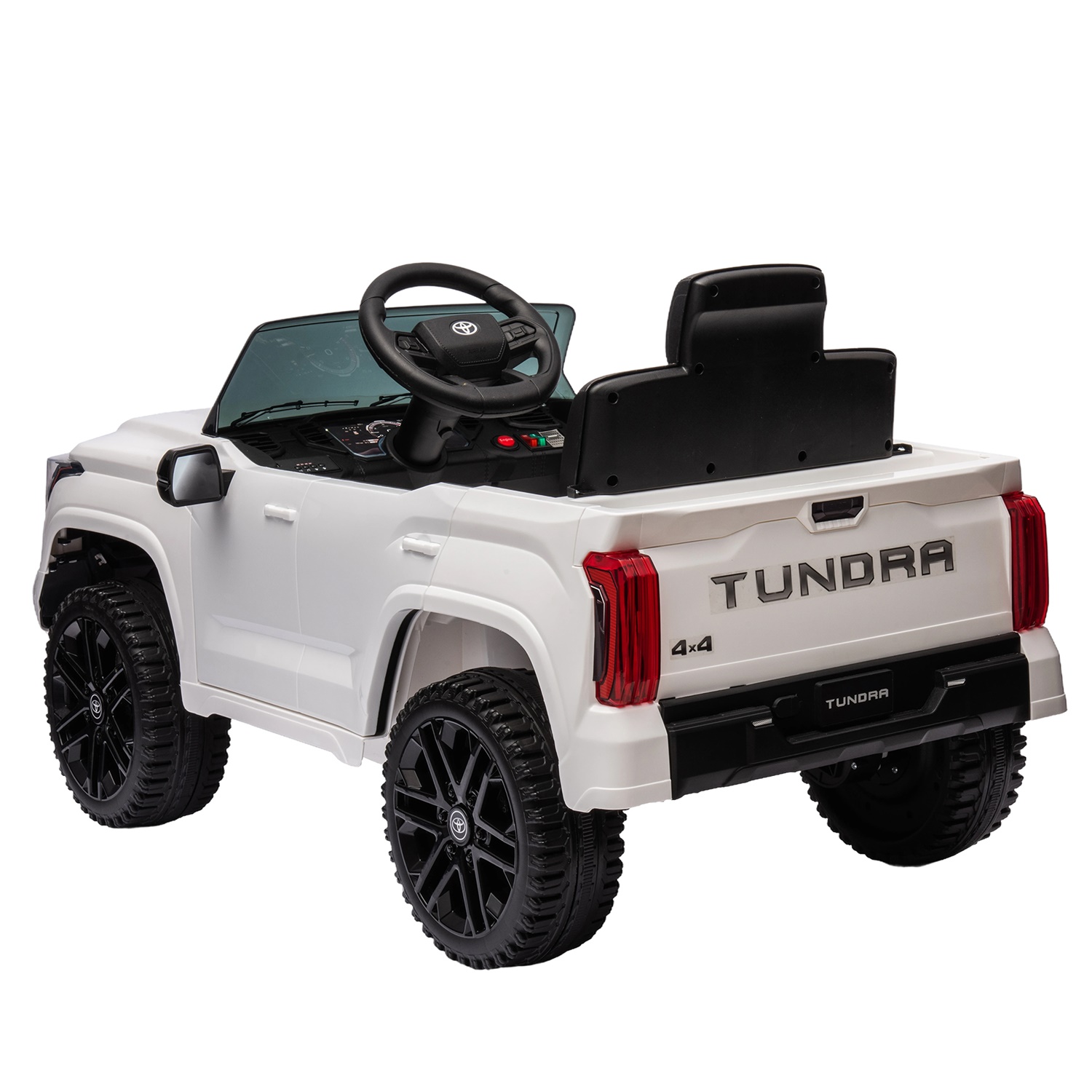 CIPACHO 12V Kids Electric Ride On Car Toy Licensed Toyota Tundra Pickup with 2.4G Remote Control, 3 Speed Adjustable, White