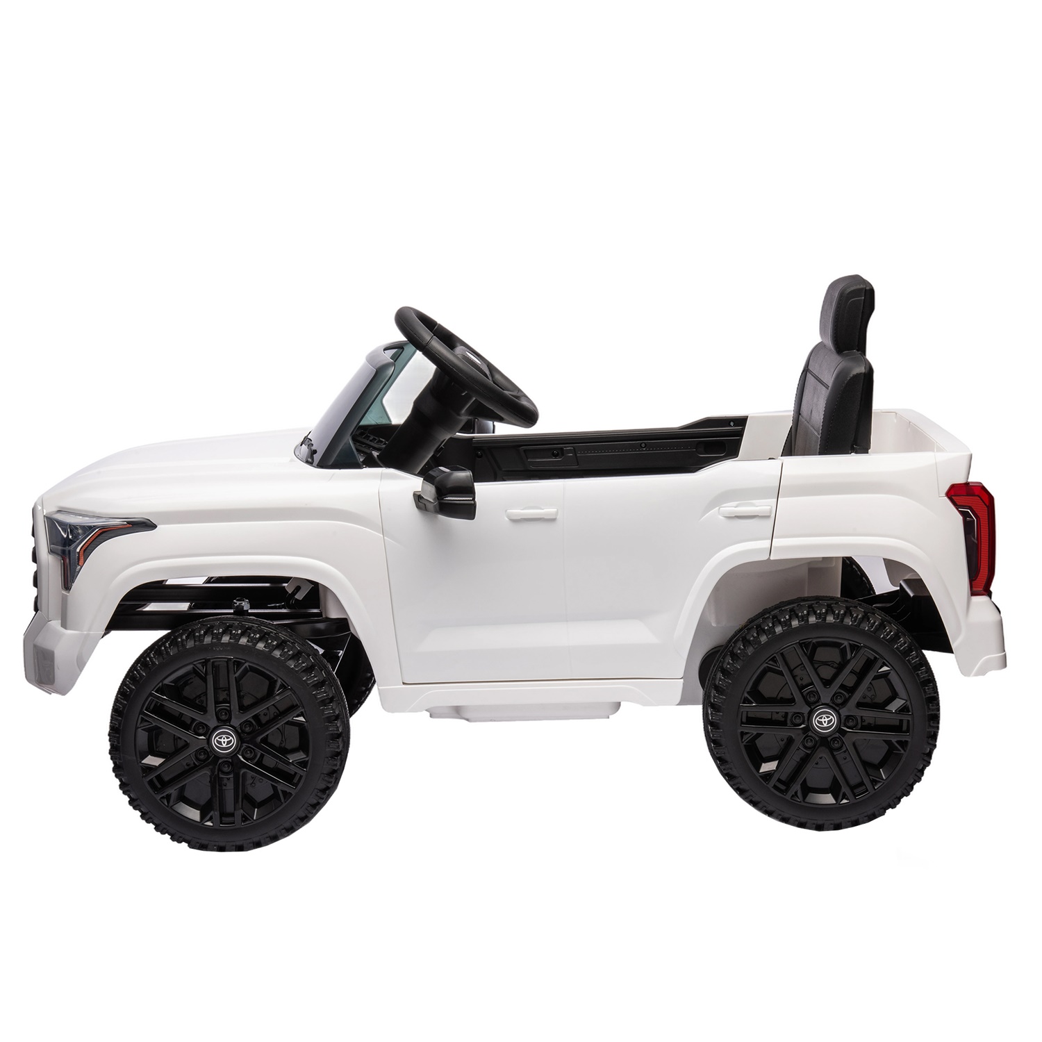 CIPACHO 12V Battery Powered Licensed Toyota Tundra Kids Ride On Truck Car Jeep with Remote Control, MP3, White