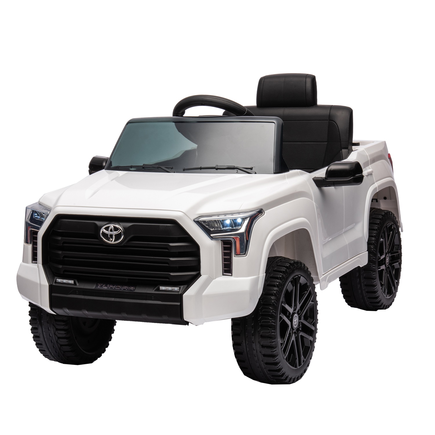 CIPACHO 12V Kids Electric Ride On Car Toy Licensed Toyota Tundra Pickup with 2.4G Remote Control, 3 Speed Adjustable, White