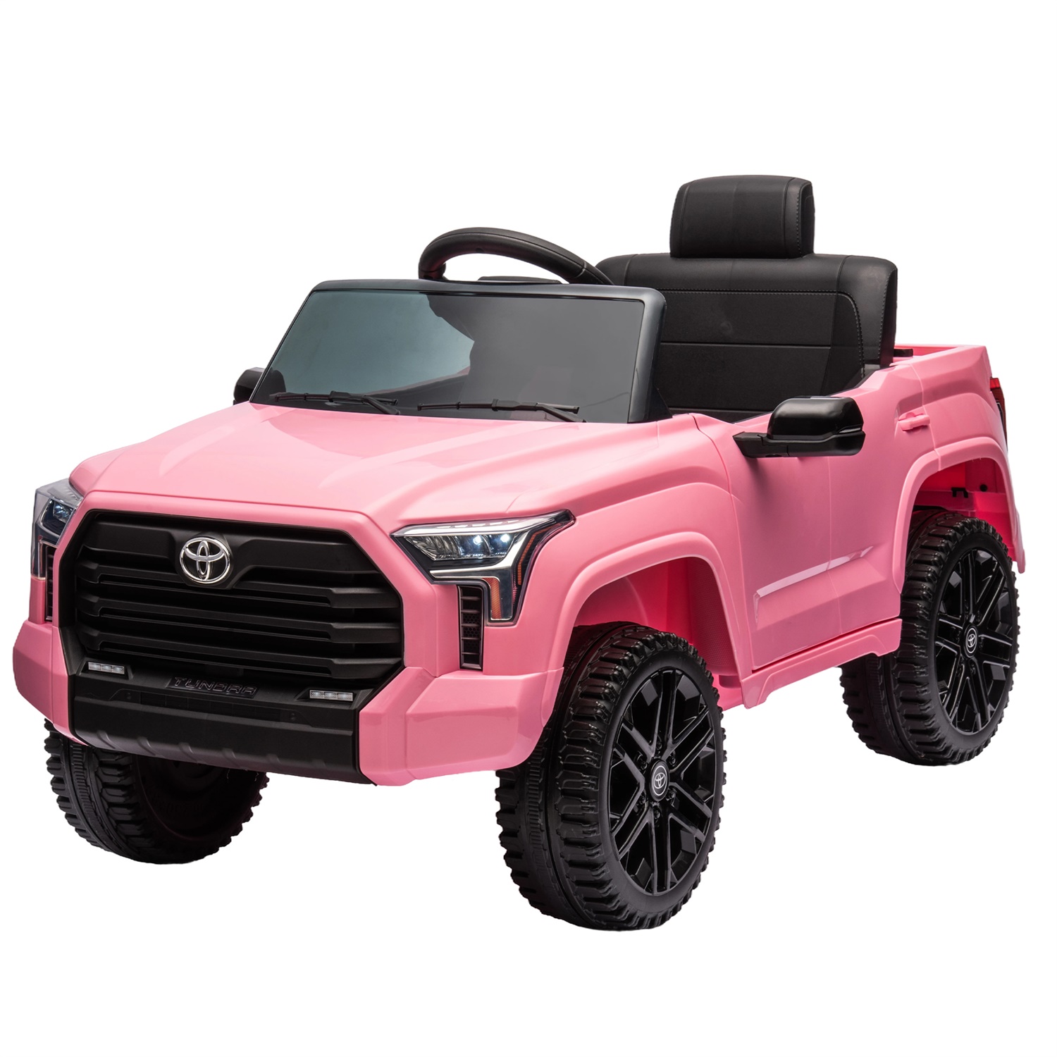 CIPACHO 12V Battery Powered Licensed Toyota Tundra Kids Ride On Truck Car Jeep with Remote Control, MP3, Pink