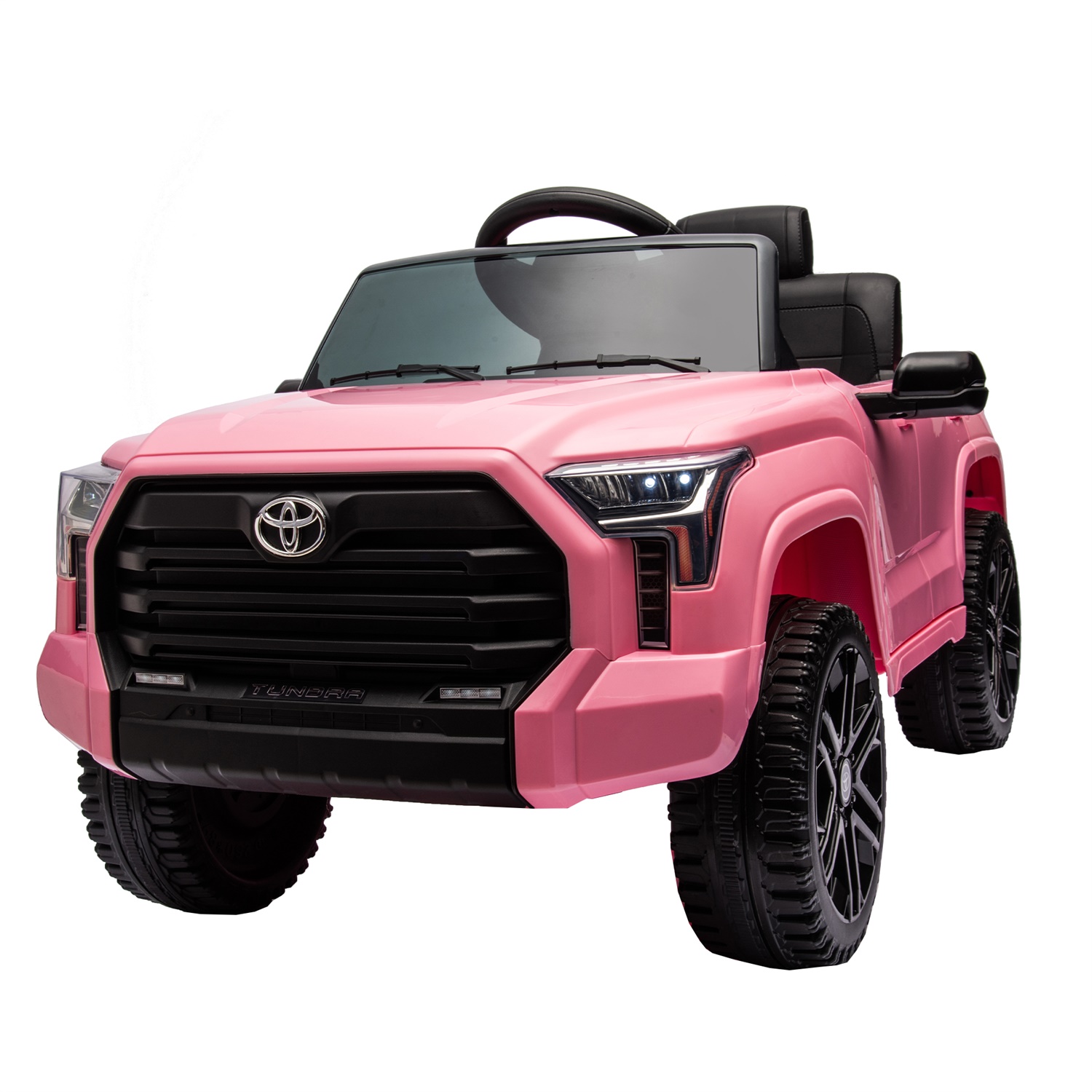 CIPACHO 12V Battery Powered Licensed Toyota Tundra Kids Ride On Truck Car Jeep with Remote Control, MP3, Pink