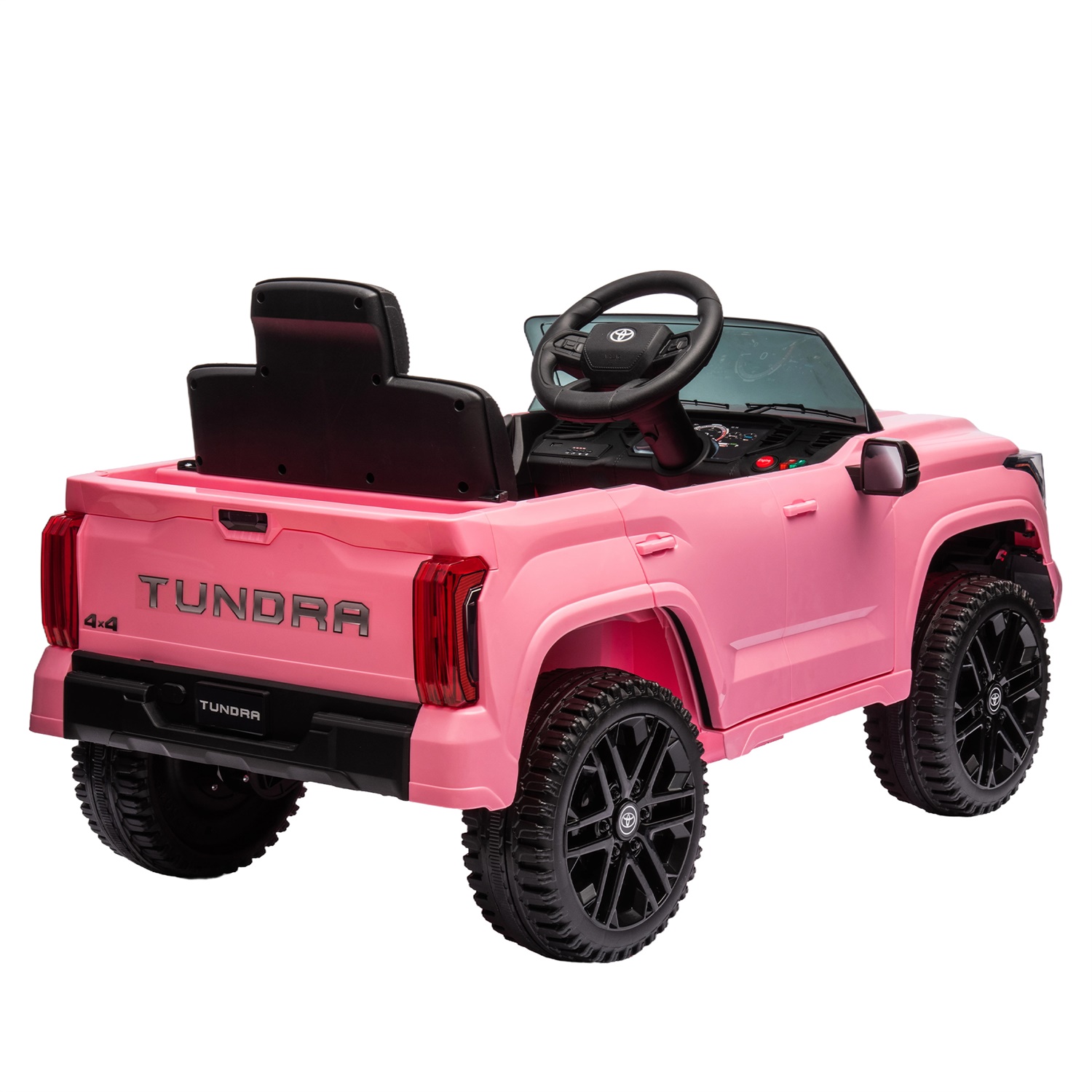 CIPACHO 12V Kids Electric Ride On Car Toy Licensed Toyota Tundra Pickup with 2.4G Remote Control, 3 Speed Adjustable, Pink