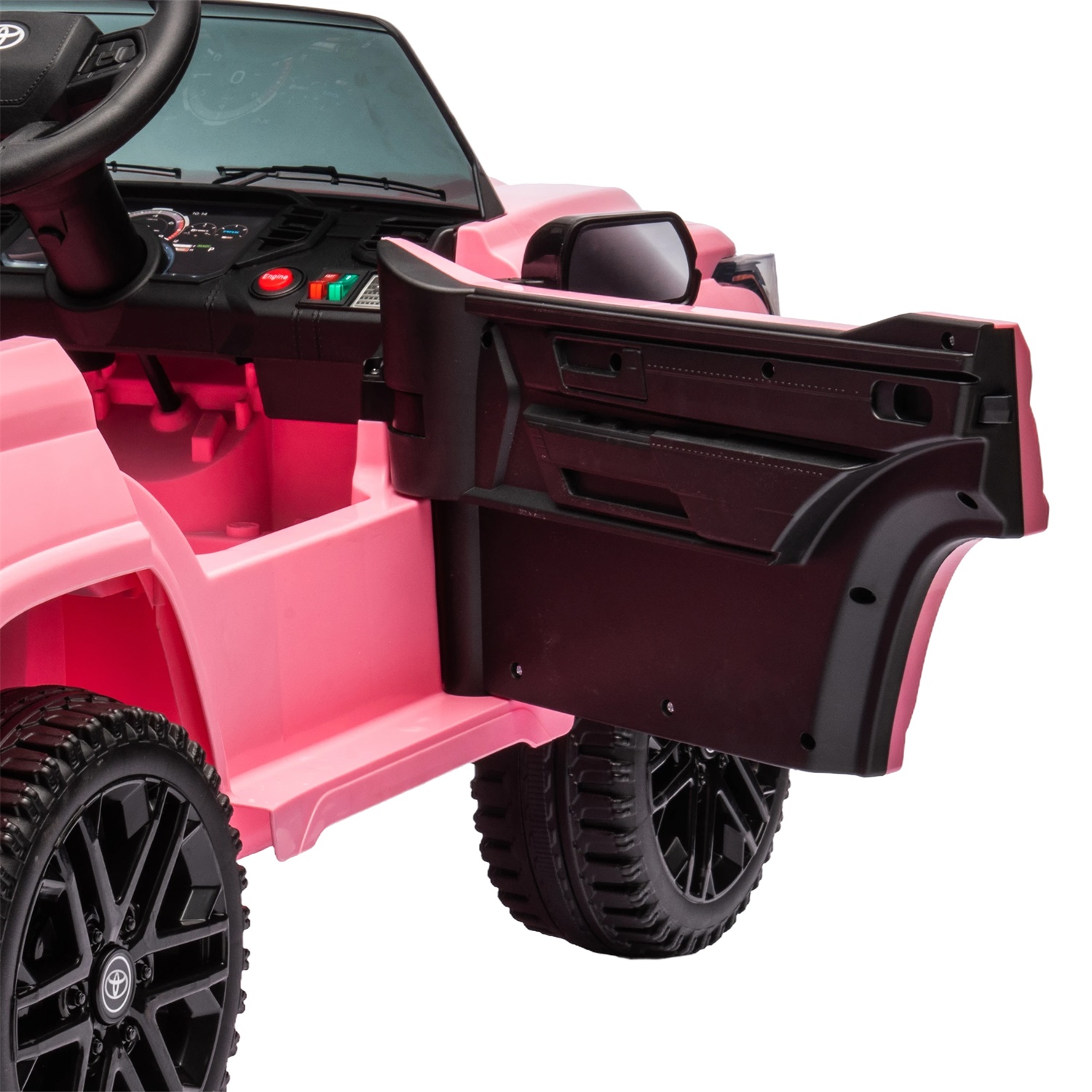 CIPACHO 12V Kids Electric Ride On Car Toy Licensed Toyota Tundra Pickup with 2.4G Remote Control, 3 Speed Adjustable, Pink