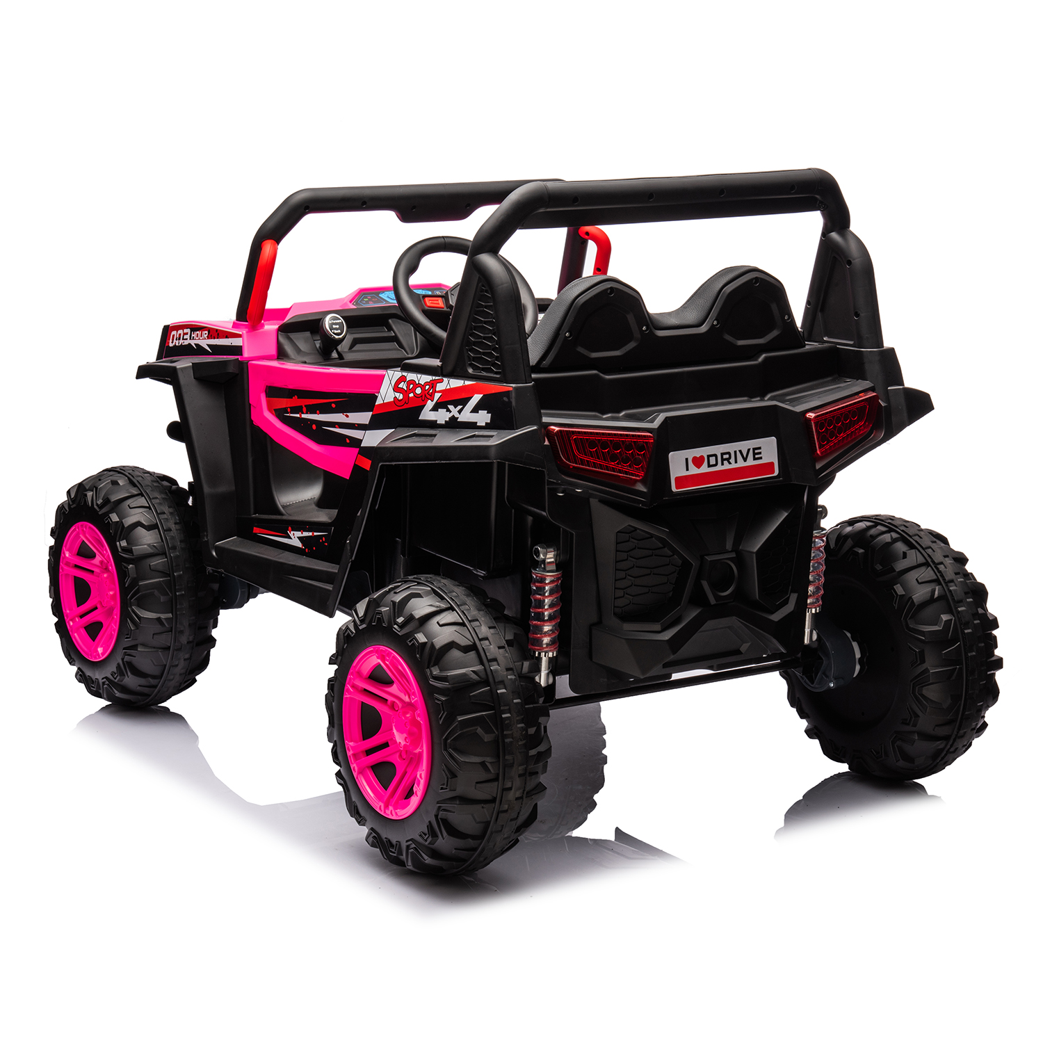 CIPACHO 12V Kids Ride On Truck with Remote Control, Electric Buggy Car Toys Off-Road UTV Vehicle, Pink