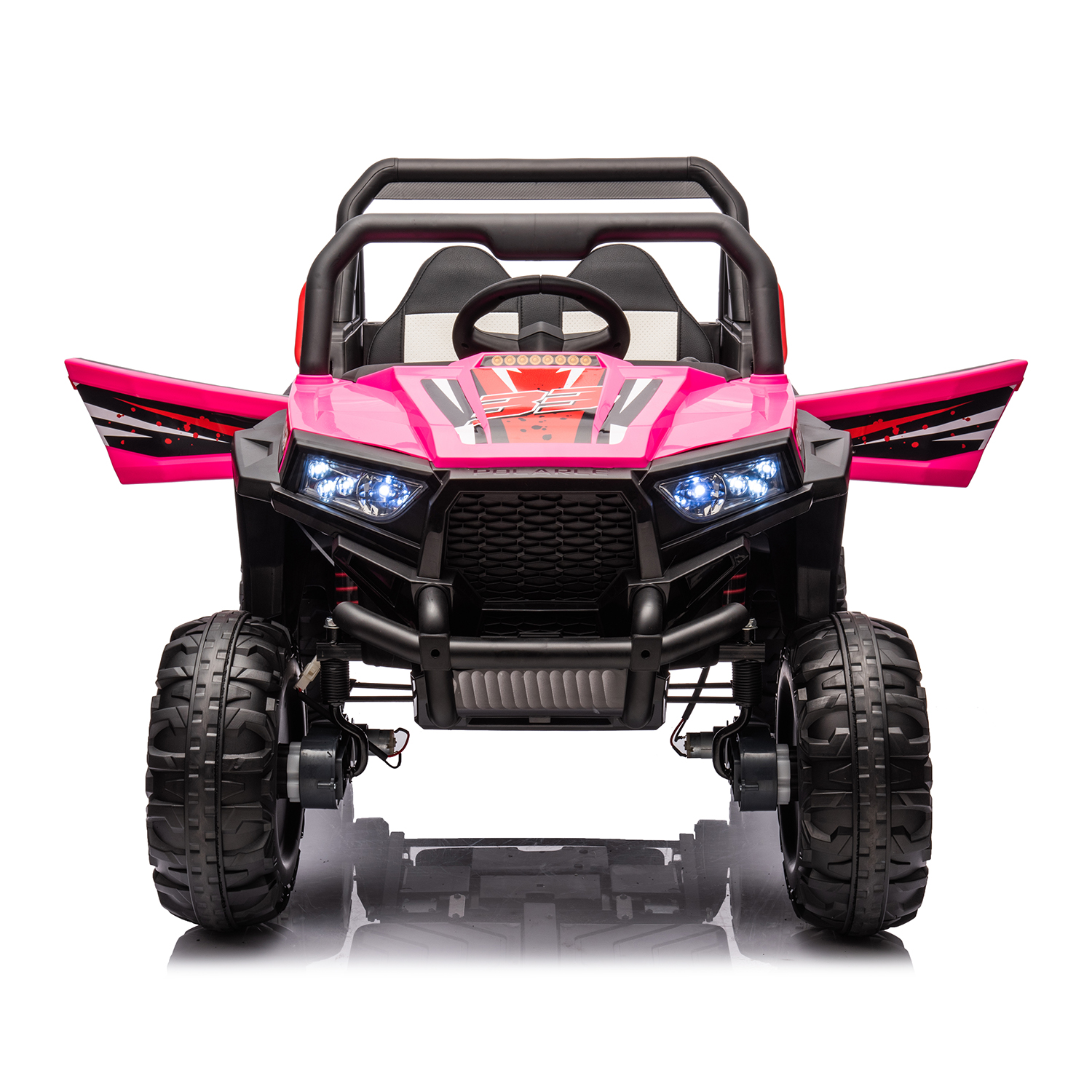 CIPACHO 12V Kids Ride On Truck with Remote Control, Electric Buggy Car Toys Off-Road UTV Vehicle, Pink