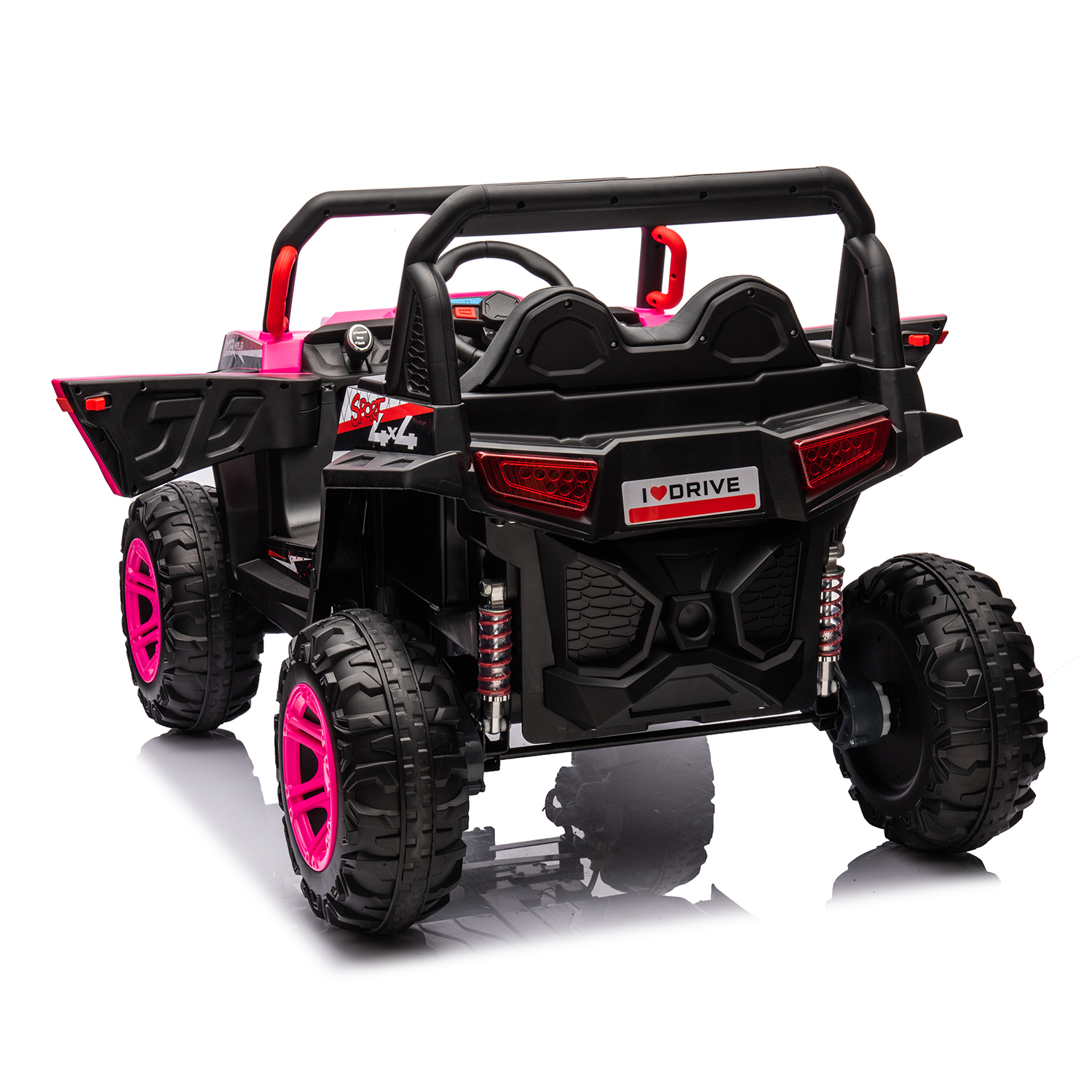 CIPACHO 12V Powered Ride Ons for Kids, Drive Electric Buggy Car with 2.4G R/C, Seat Belt Four Wheel Absorber, Pink