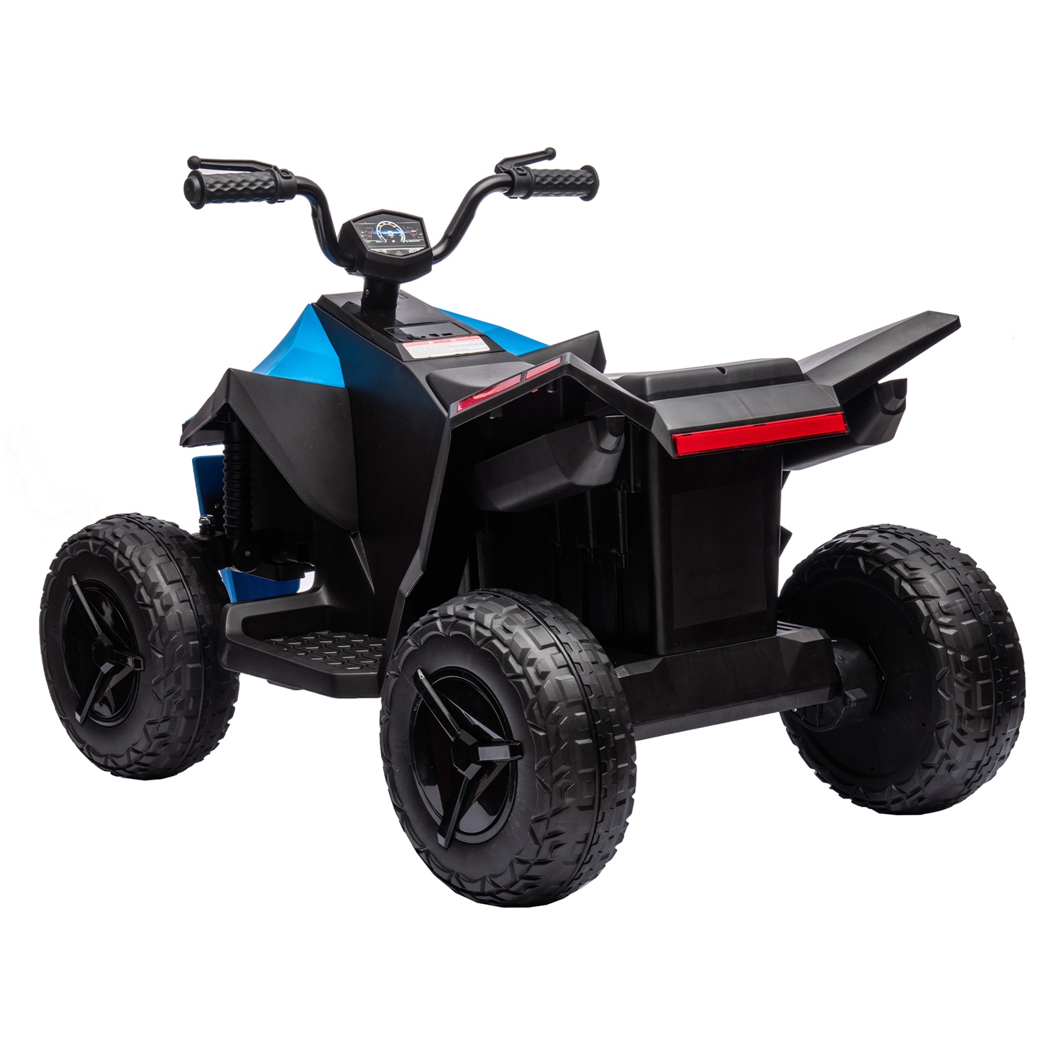 CIPACHO 12V Kids Ride On ATV Car with Dual-Drive System, LED Lights, Music, MP3, USB Interface, Blue